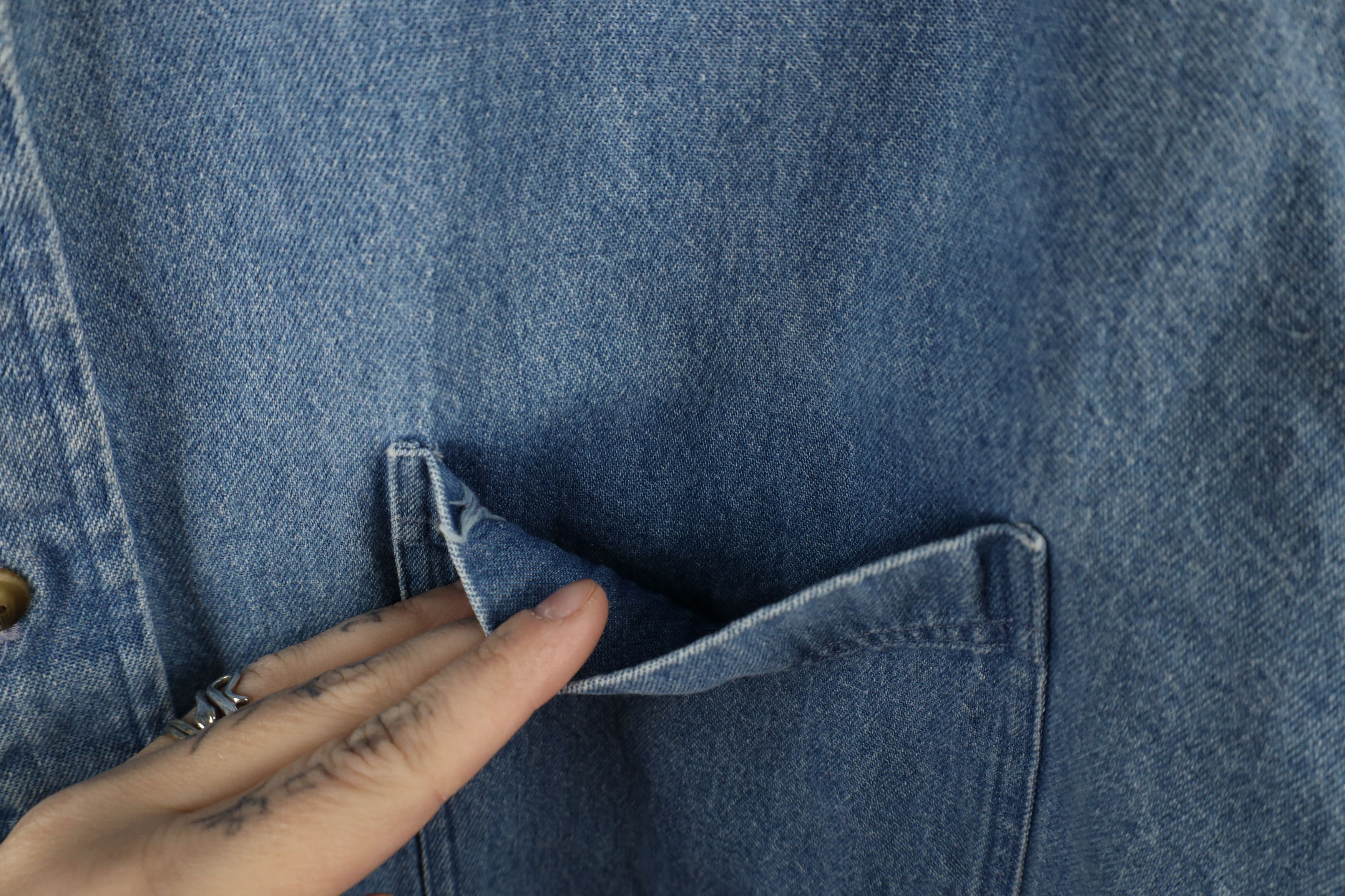Vintage Vintage 90s Streetwear Denim Jean Button Down Shirt Blue Size US XXL / EU 58 / 5 - 5 Thumbnail
