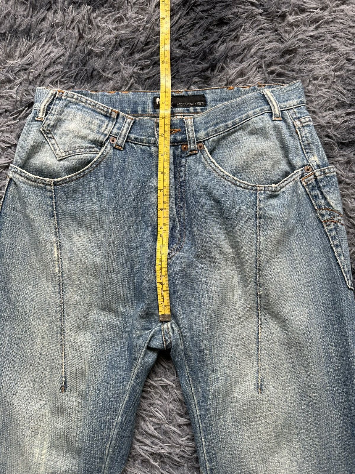 Andrew Mackenzie 00's archive Andrew Mackenzie hybrid distressed denim Size US 31 - 14 Thumbnail