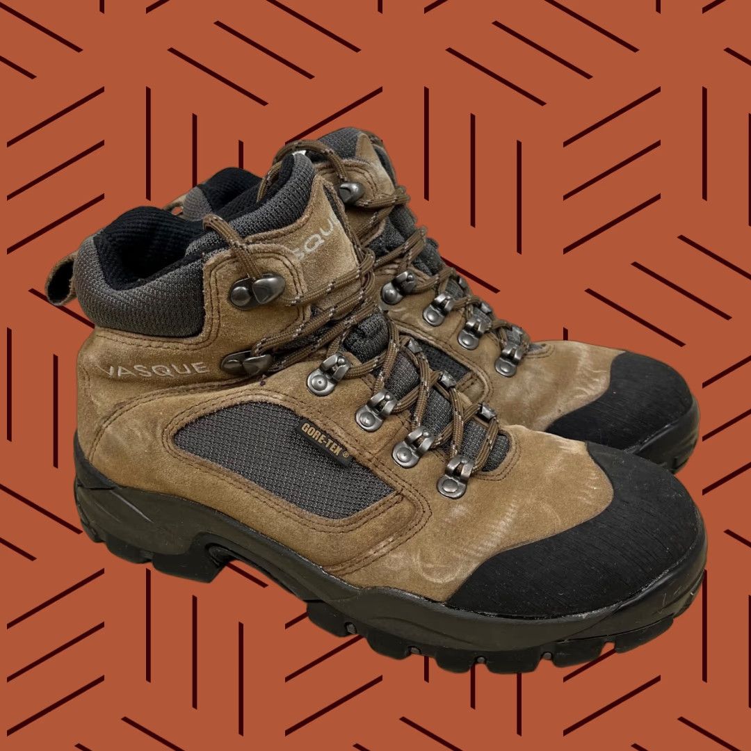Vasque VASQUE Boots Womens Ranger Brown Goretex GTX Hiking Trail Bootie Outdoor 8.5 Solid Brown Med Breathable Comfort Performance (Mens, Womens, Girls) Size US 9 / IT 39 - 1 Thumbnail
