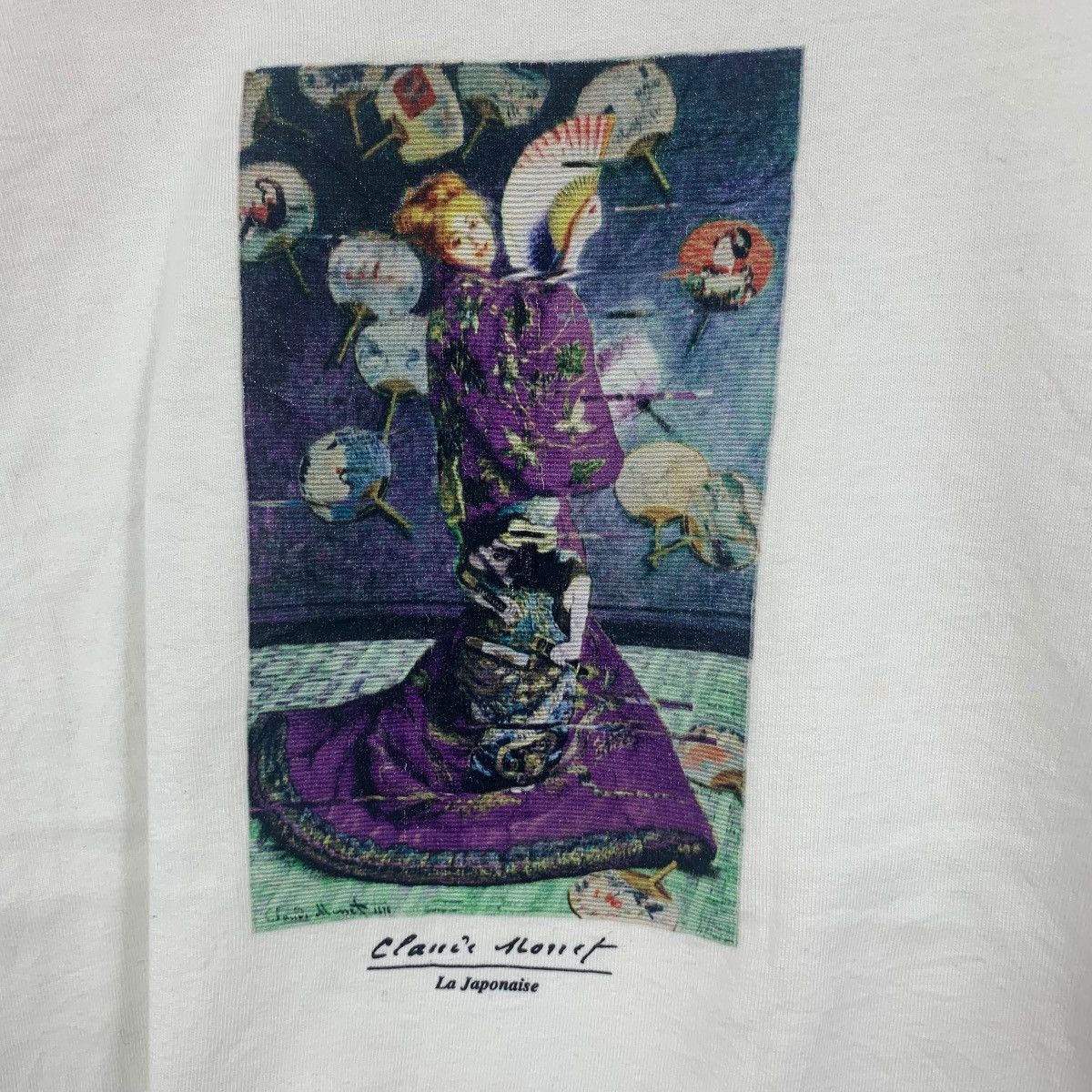 Other Vintage CLAUDE MONET LA JAPONAISE Painting Tee Shirt Size M / US 6-8 / IT 42-44 - 3 Thumbnail