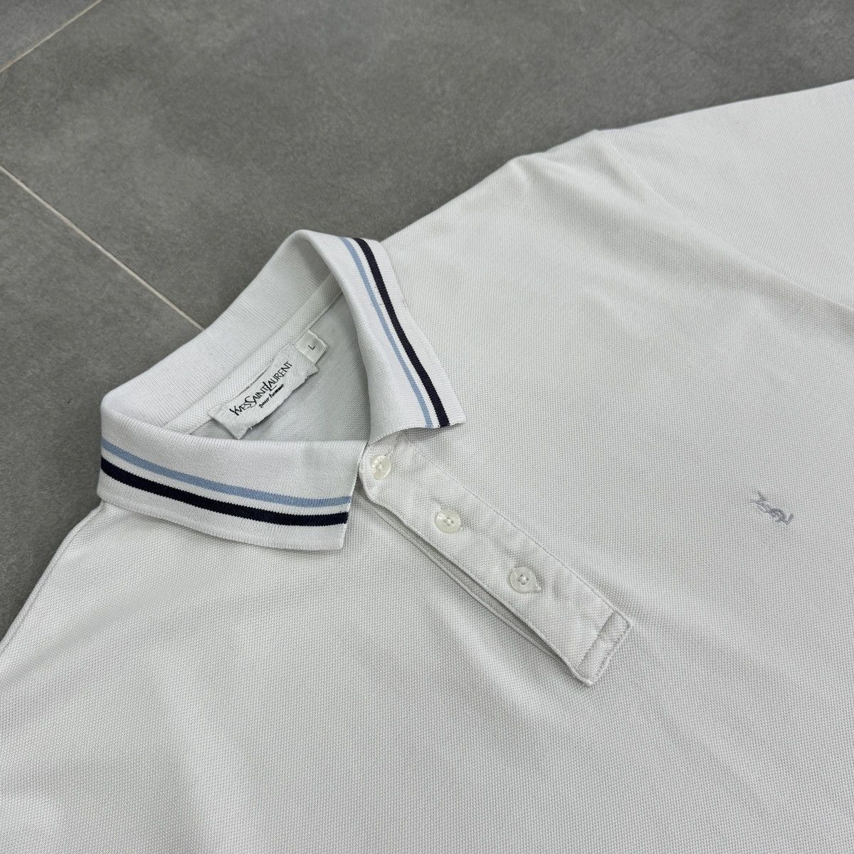 Yves Saint Laurent Yves Saint Laurent YSL Pour Homme Polo Shirt Men Size L Size US L / EU 52-54 / 3 - 14 Thumbnail