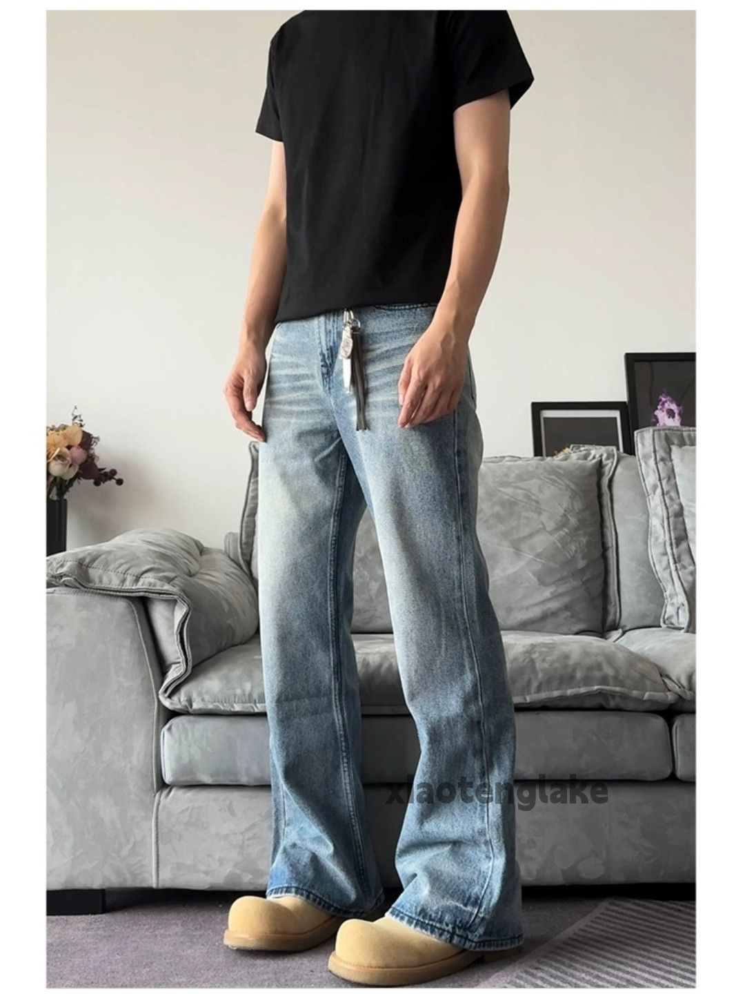 Jean × Vintage washed faded cleanfit yuppie y2k bootcut flared jeans Size US 30 / EU 46 - 2 Thumbnail