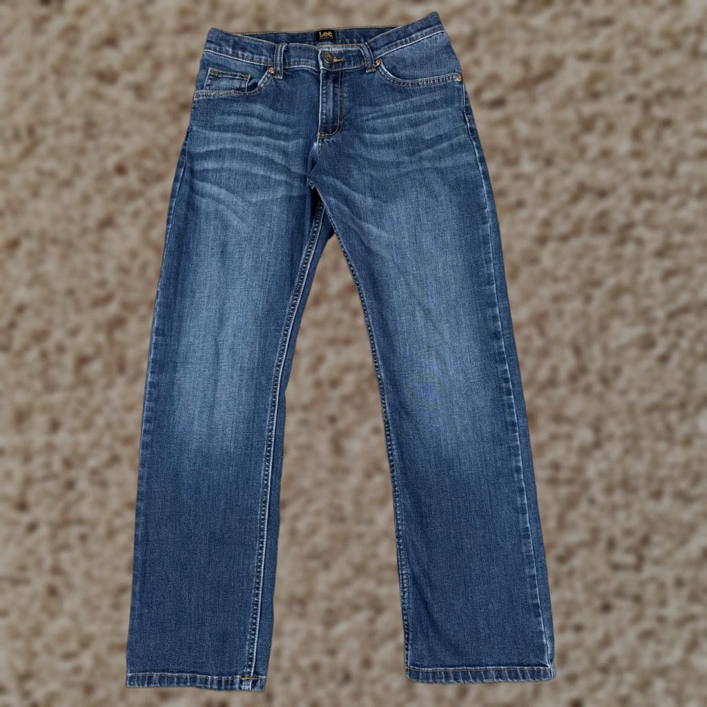 Lee Lee Jeans Womens Jeans 16 Blue Denim Straight Low Rise 28x28 Cotton Blend 5-Pocket Design Regular Vintage? No Size 38" / US 16 / IT 52 - 1 Thumbnail
