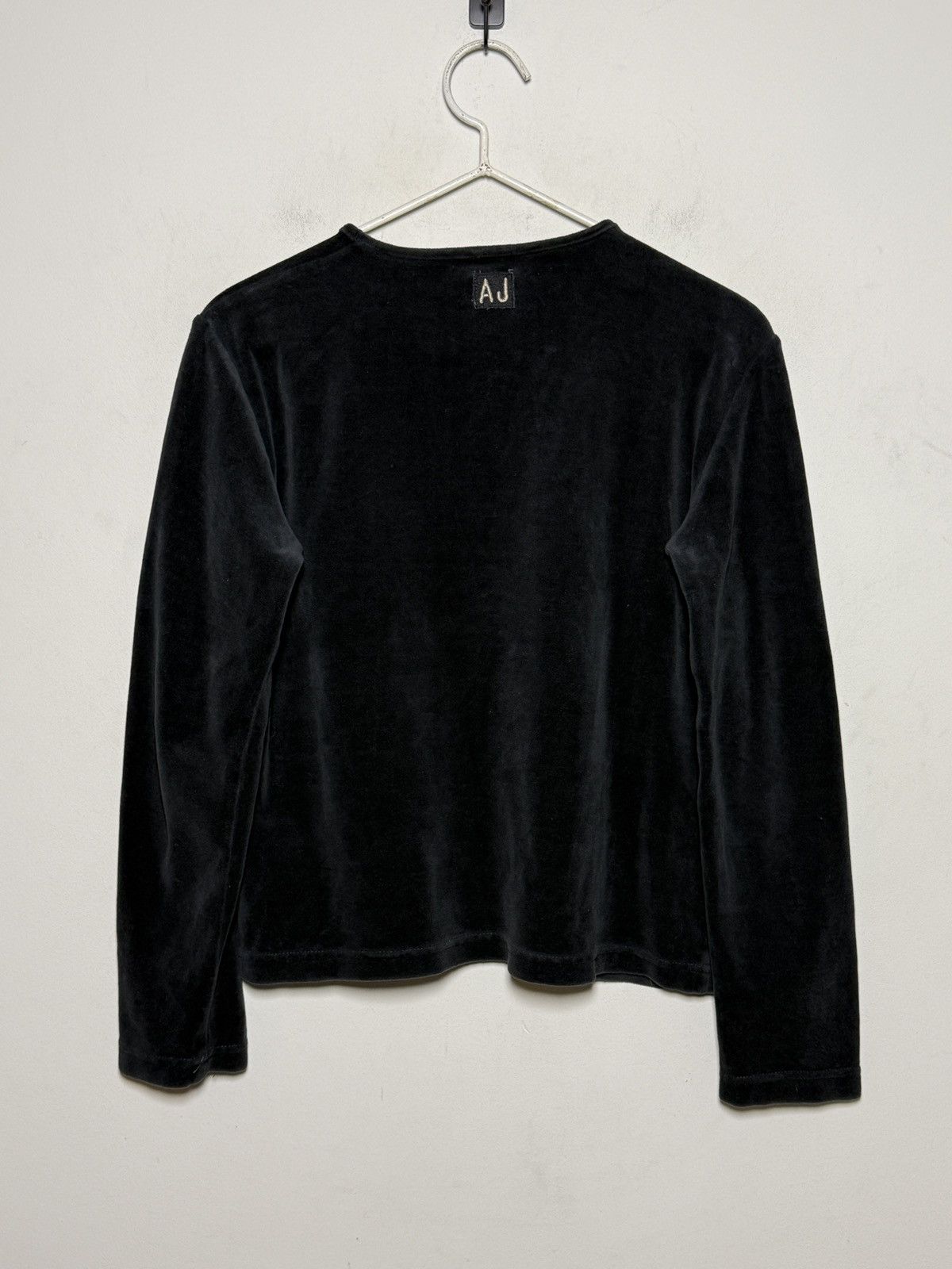 Giorgio Armani Armani Jeans black velour long sleeve y2k vintage Size US S / EU 44-46 / 1 - 7 Thumbnail