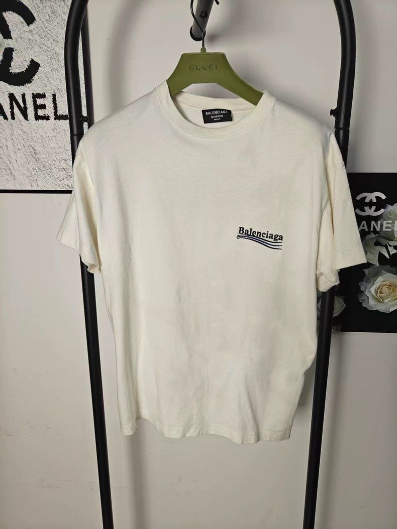 Balenciaga Balenciaga Embroidered Wave Short Sleeve - dmc Size US S / EU 44-46 / 1 - 1 Thumbnail