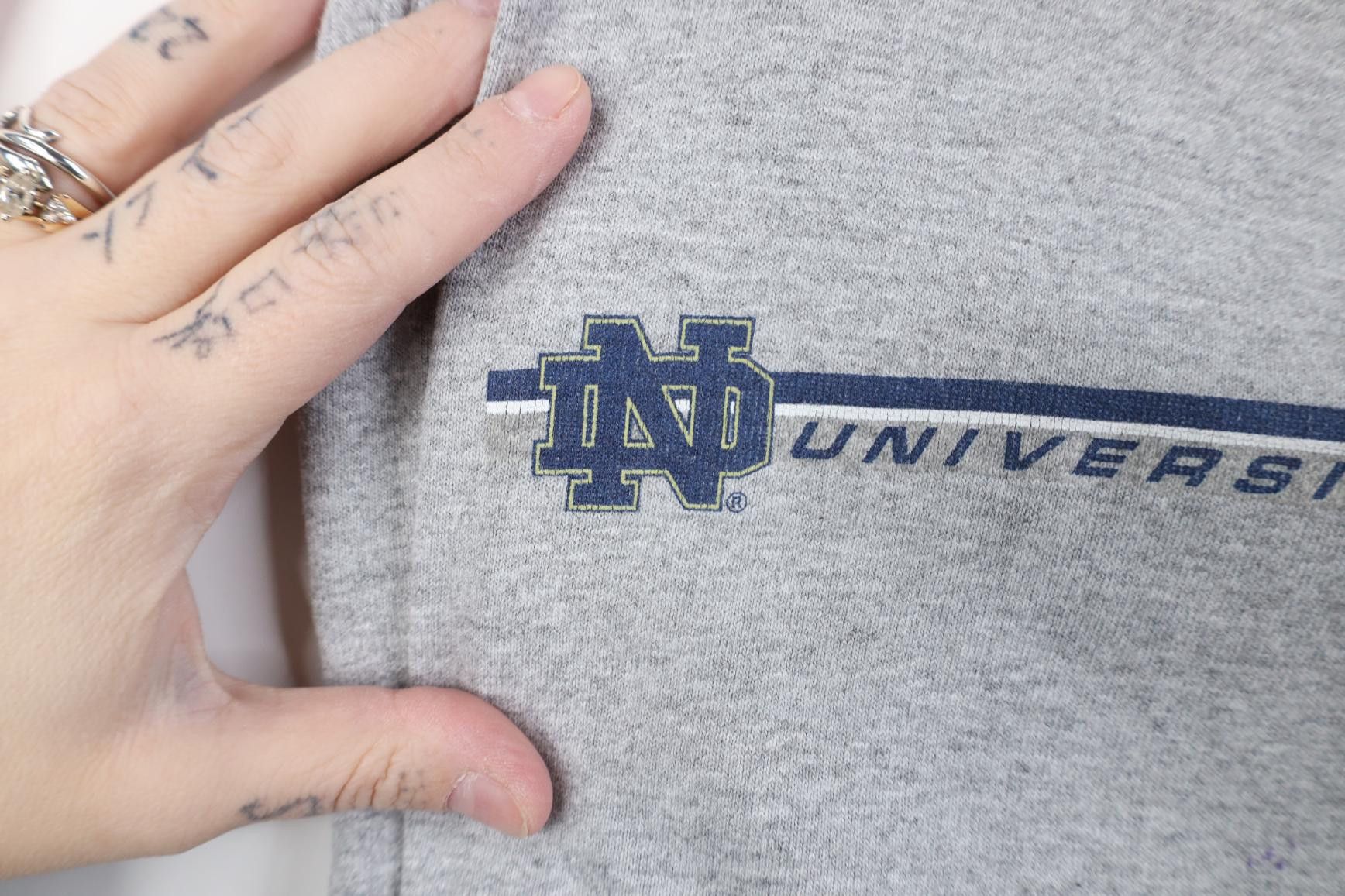 Vintage Vintage 90s University Long Sleeve T-Shirt Heather Gray USA Size US XXL / EU 58 / 5 - 5 Thumbnail
