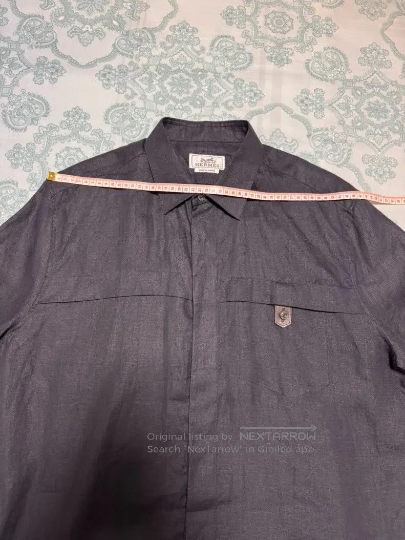 Hermes Hermes size 41 Linen jacket shirt, 100% linen, with leather Size US M / EU 48-50 / 2 - 3 Thumbnail