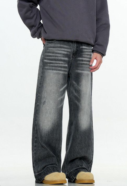 Jean American retro men's loose casual flared straight jeans Size US 32 / EU 48 - 2 Thumbnail