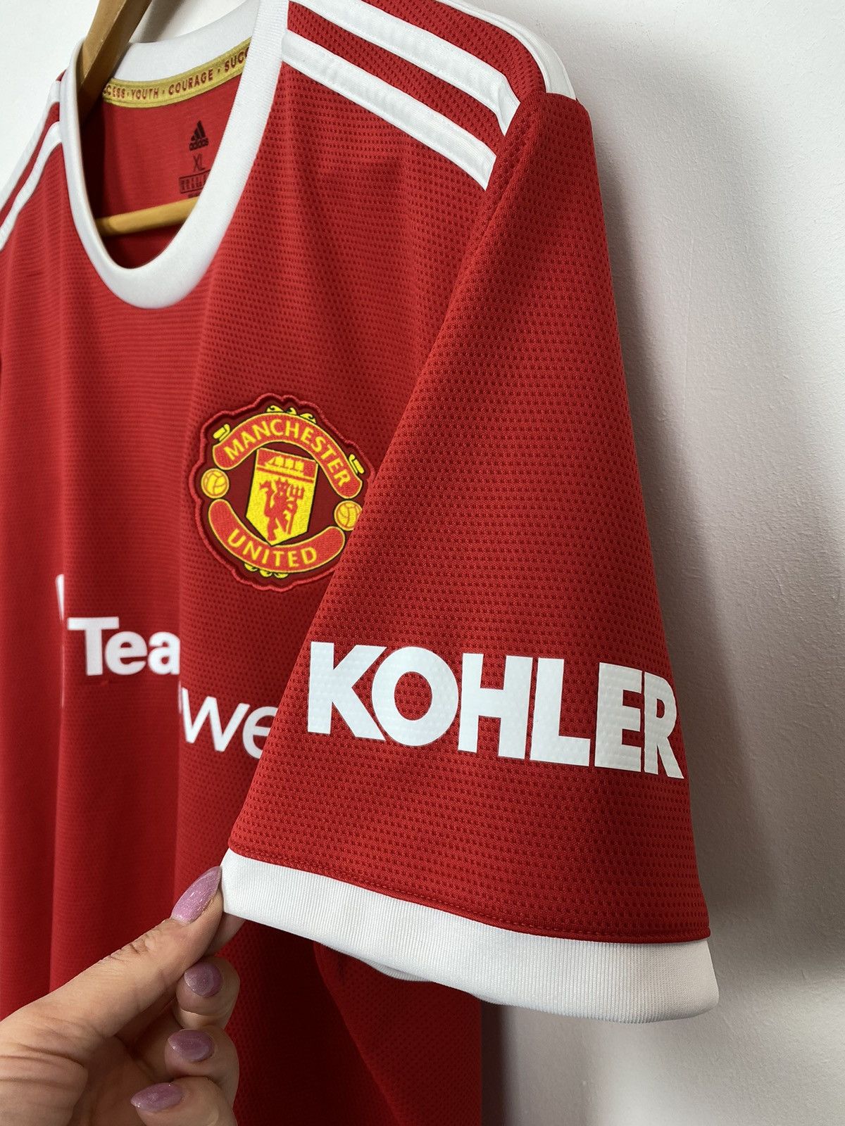 Adidas Adidas Manchester United Jersey Home Shirt Size XL Red Top Size US XL / EU 56 / 4 - 4 Thumbnail