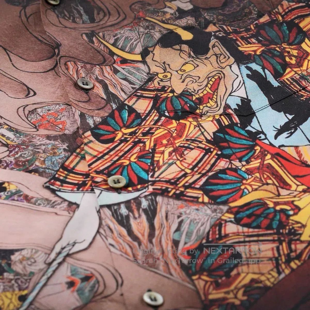 Sun Surf SUN SURF x Tsukioka Yoshitoshi Rayon Hawaiian Shirt. Size US M / EU 48-50 / 2 - 3 Thumbnail
