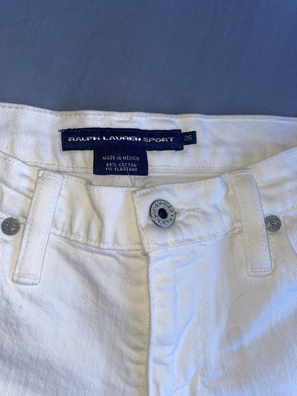 Polo Ralph Lauren Polo Ralph Lauren Sport White Jean Shorts Size 26" / US 2 / IT 38 - 4 Thumbnail