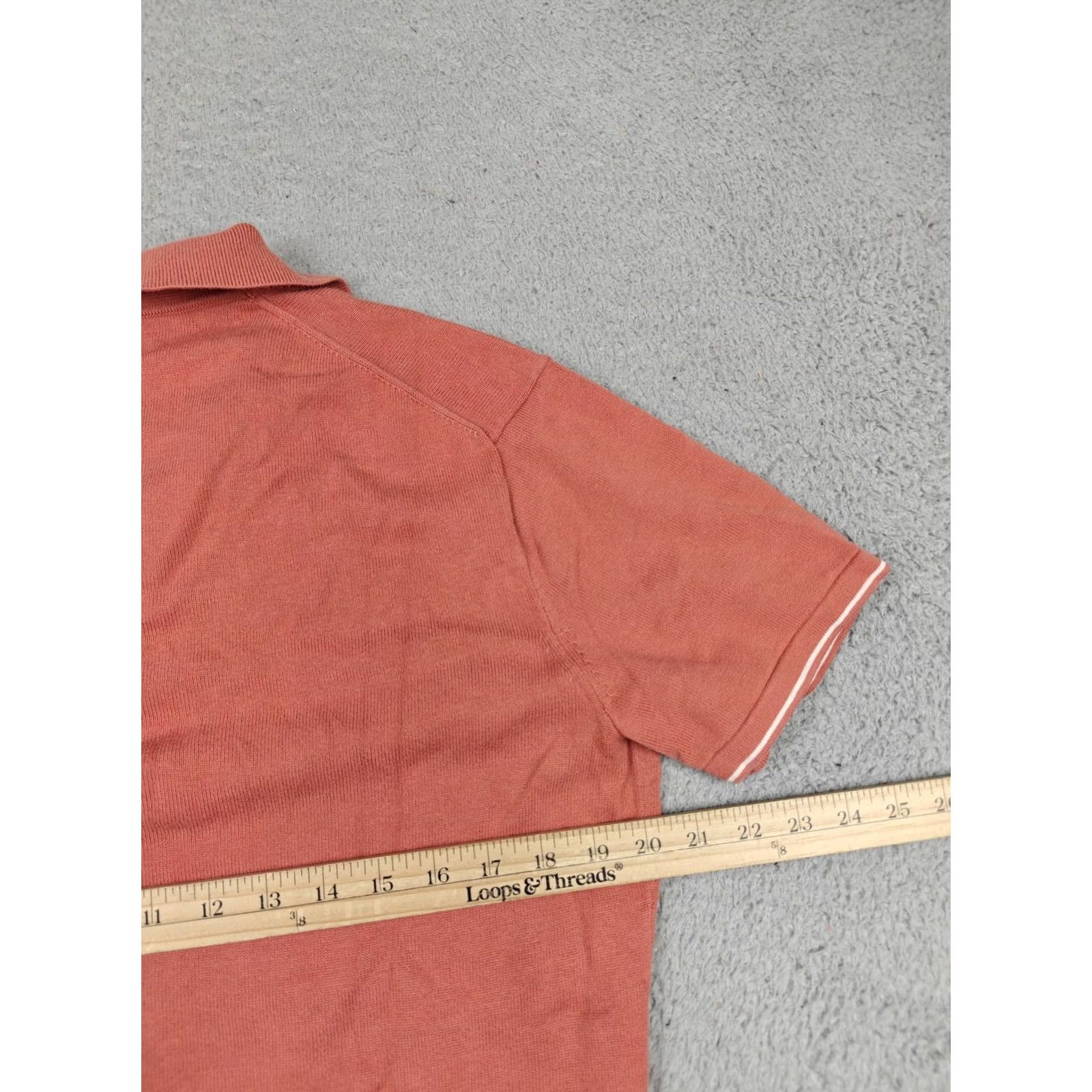 J.Crew J.CREW Sweater Womens M Orange Collared Short Sleeve Cotton Knit Pullover Size M / US 6-8 / IT 42-44 - 6 Thumbnail