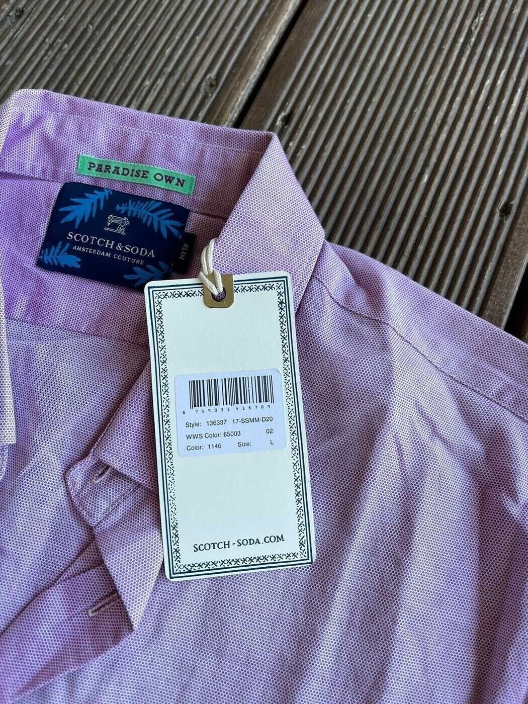 Scotch & Soda Pink Solid Button Shirt Scotch&Soda L Size US L / EU 52-54 / 3 - 3 Thumbnail