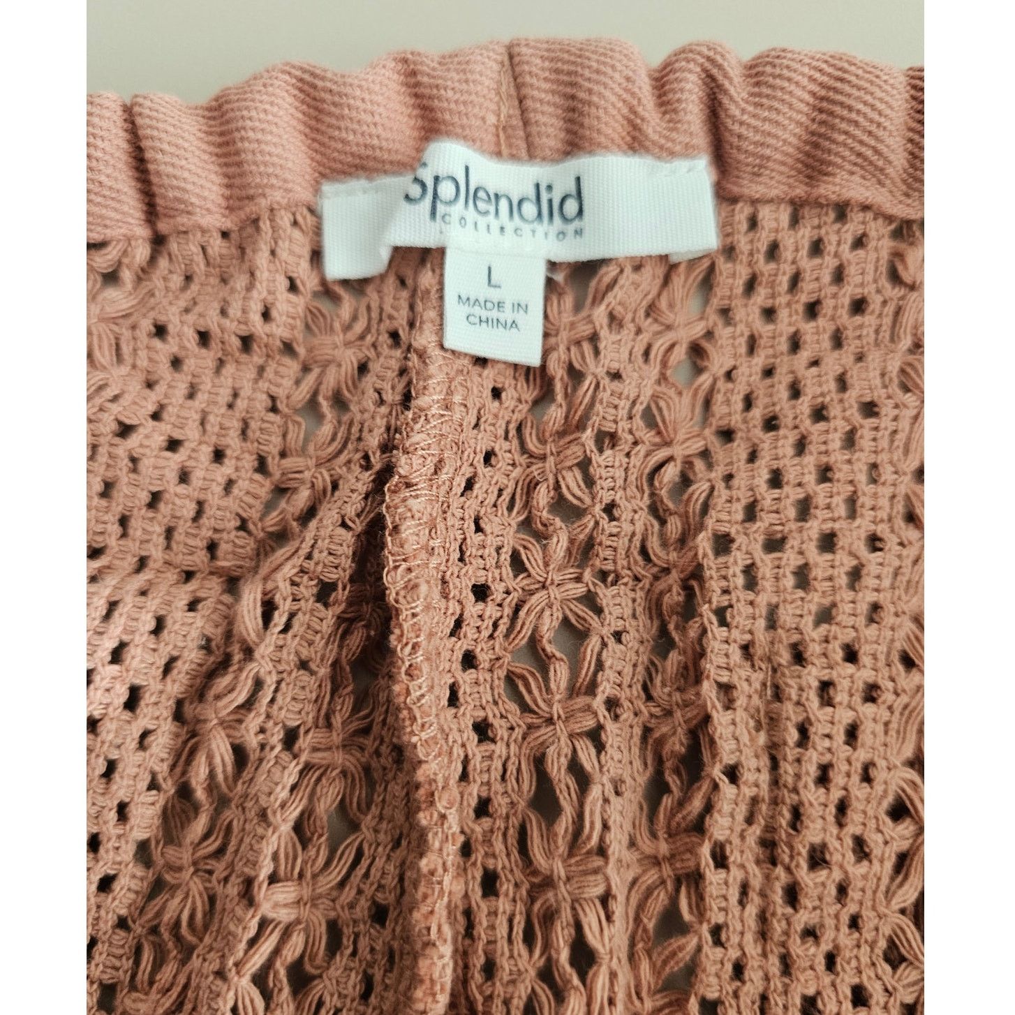 Splendid NWT Splendid Women's Finley Crochet Cargo Pants Cover-up L Size 32" / US 10 / IT 46 - 7 Thumbnail