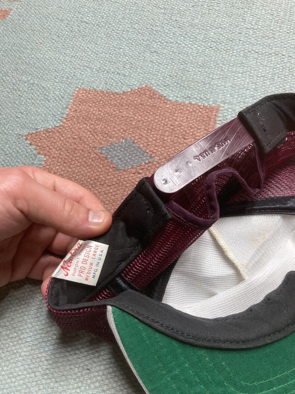 New Era × Vintage VTG 80s trucker hat tri tone new era USA SnapBack pro design Size ONE SIZE - 7 Thumbnail
