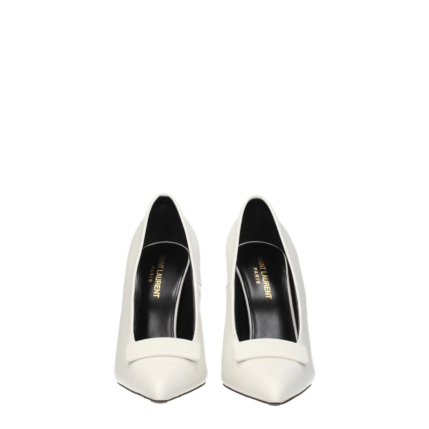 Saint Laurent Paris ob1o1e1124 Leather Pumps in White Size US 7.5 / IT 37.5 - 3 Thumbnail