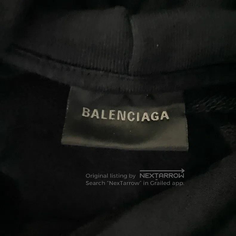 Balenciaga Balenciaga Black Faded Logo Sweatshirt Size US XL / EU 56 / 4 - 3 Thumbnail