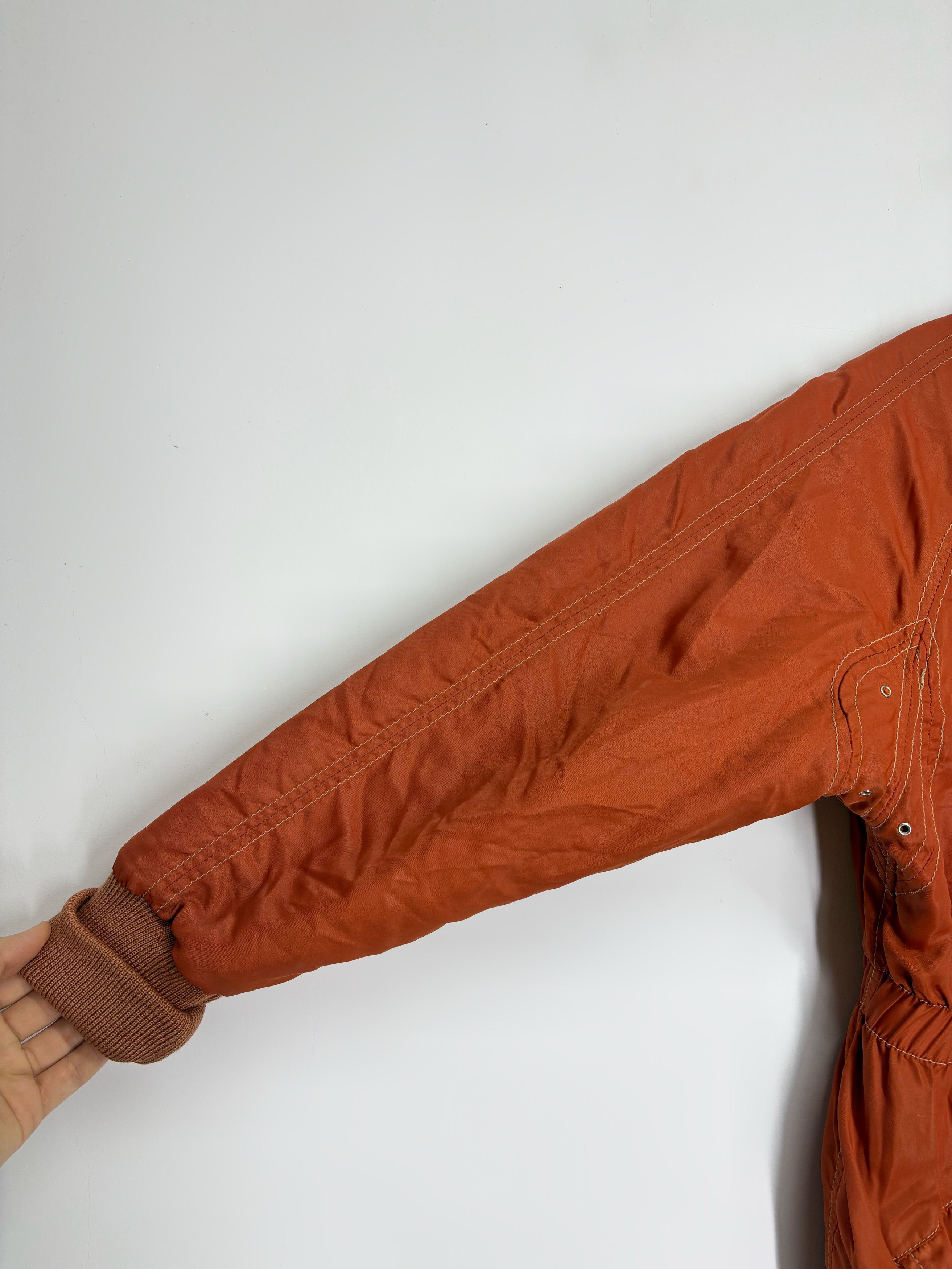 Diesel Diesel 80s Vintage Rare Orange Nylon Bomber Jacket Size US L / EU 52-54 / 3 - 10 Thumbnail