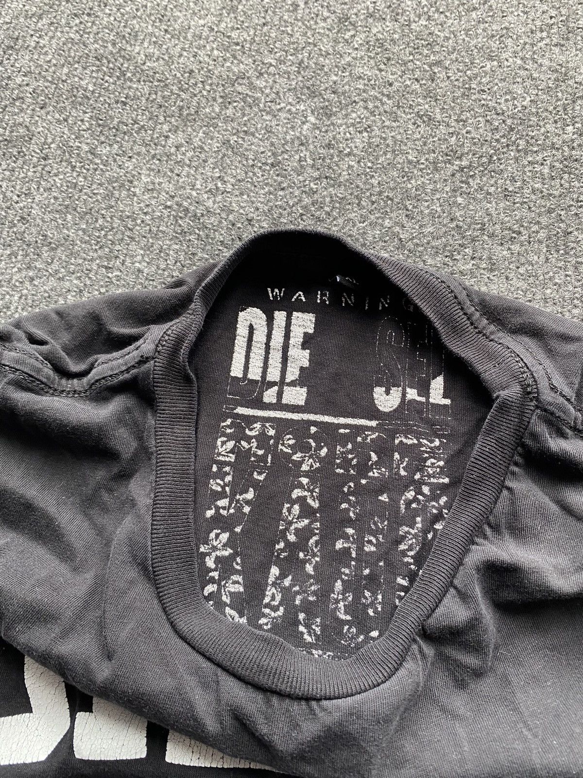 Diesel 🔥Opium Punk Diesel Logo Black sexy y2k tee wom rock emo goth Size XL / US 12-14 / IT 48-50 - 3 Thumbnail