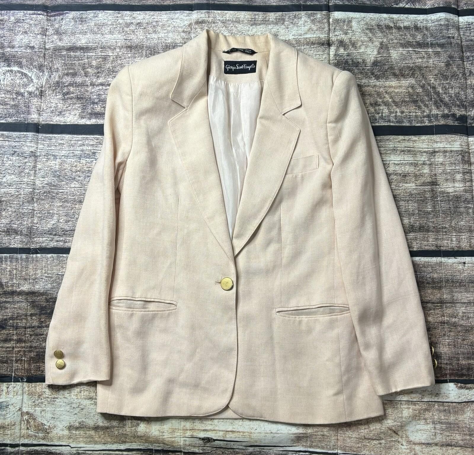 Other VTG Giorgio Sant Angelo Blazer Jacket Women's Size 10 Linen Size L / US 10 / IT 46 - 1 Thumbnail