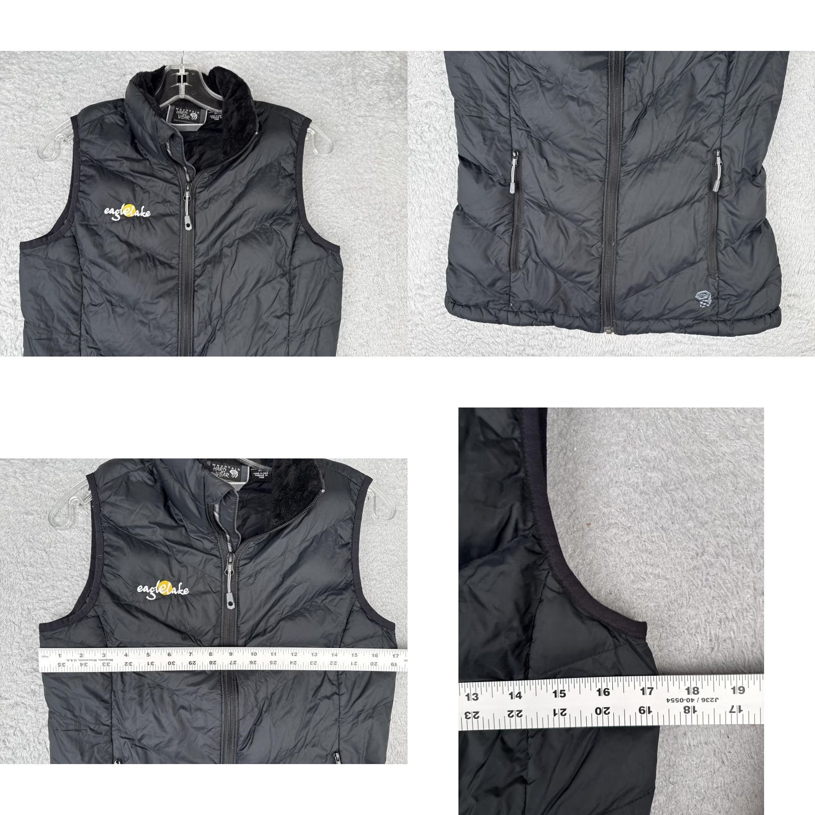 Mountain Hardwear VINTAGE? No — Mountain Hardwear Vest Women Small Black Down Puffer Quilted Zip Eagle Lake Logo Size S / US 4 / IT 40 - 8 Thumbnail