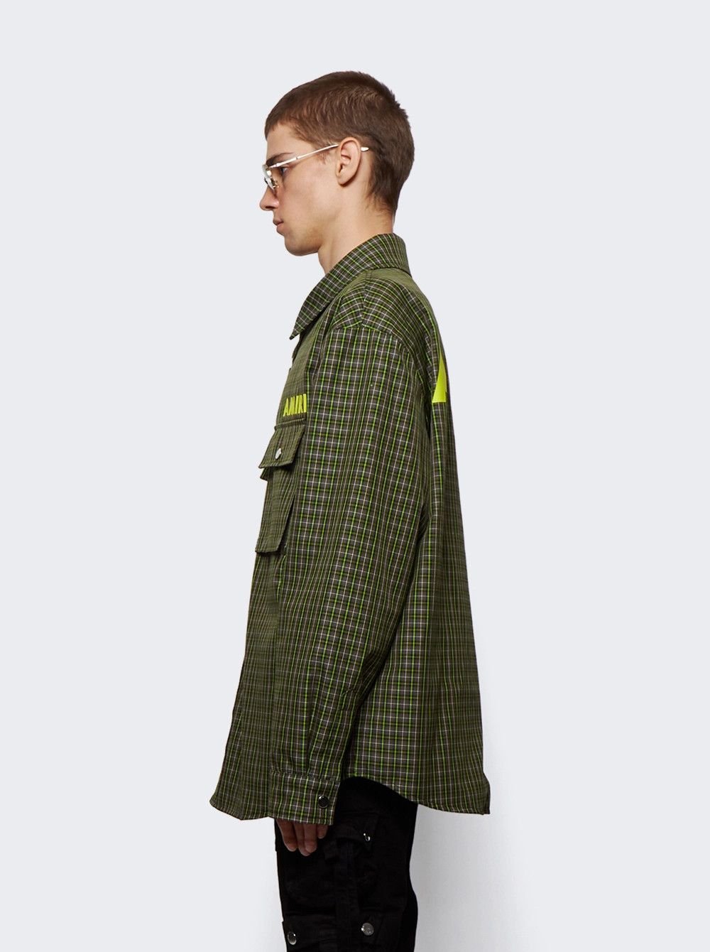 Amiri o1mle0426 Logo Overshirt in Sage Green Size US M / EU 48-50 / 2 - 4 Thumbnail