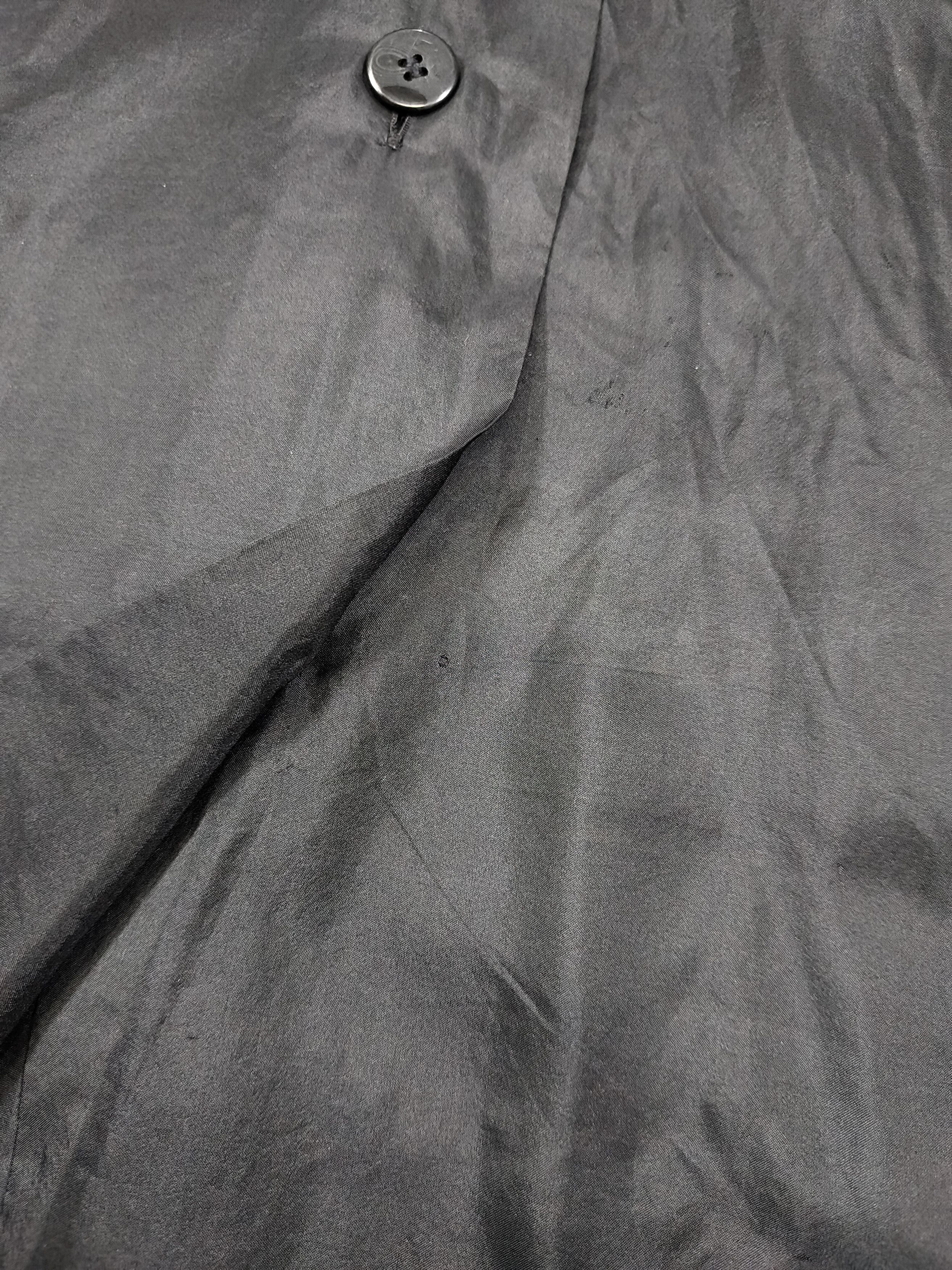 Issey Miyake 90s Issey Miyake🇯🇵 Sculptural Collar Oversized Satin Shirt Size L / US 10 / IT 46 - 7 Thumbnail