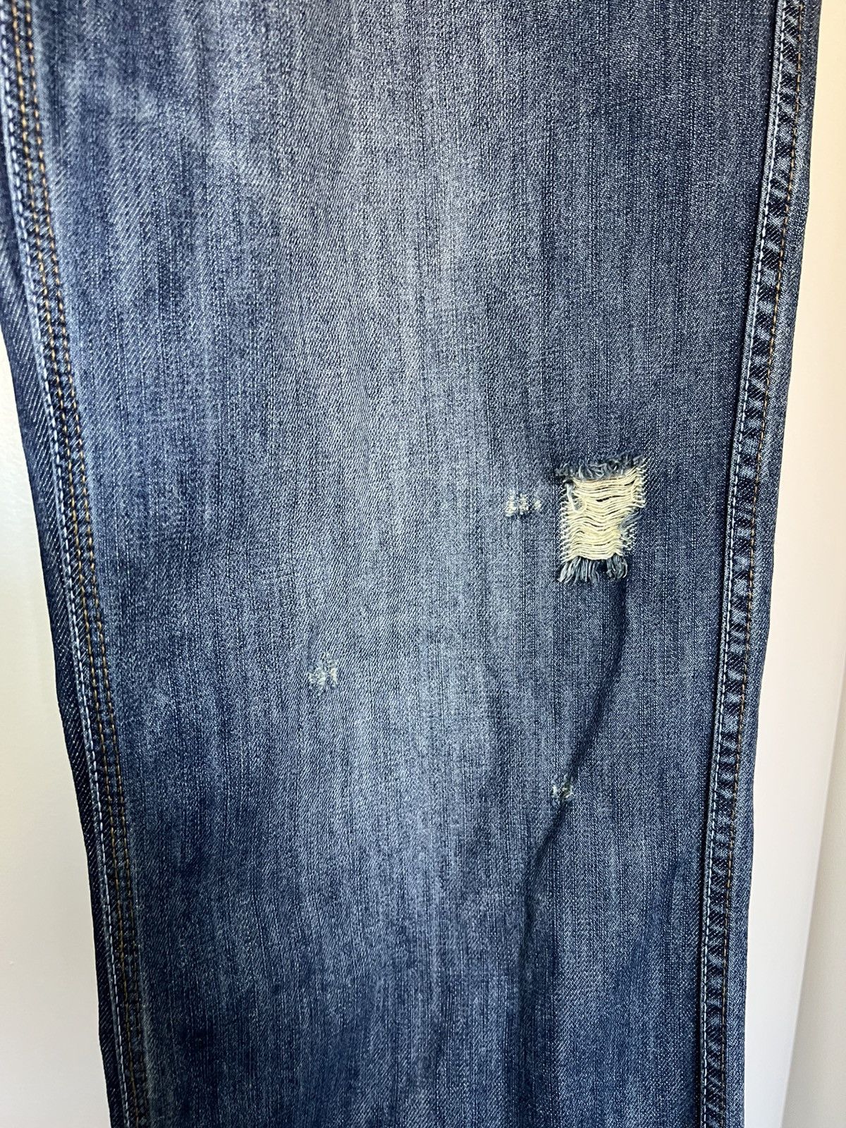 A&G Rock Vintage Dussault leather patchwork loose bootcut jeans Size US 38 / EU 54 - 14 Thumbnail