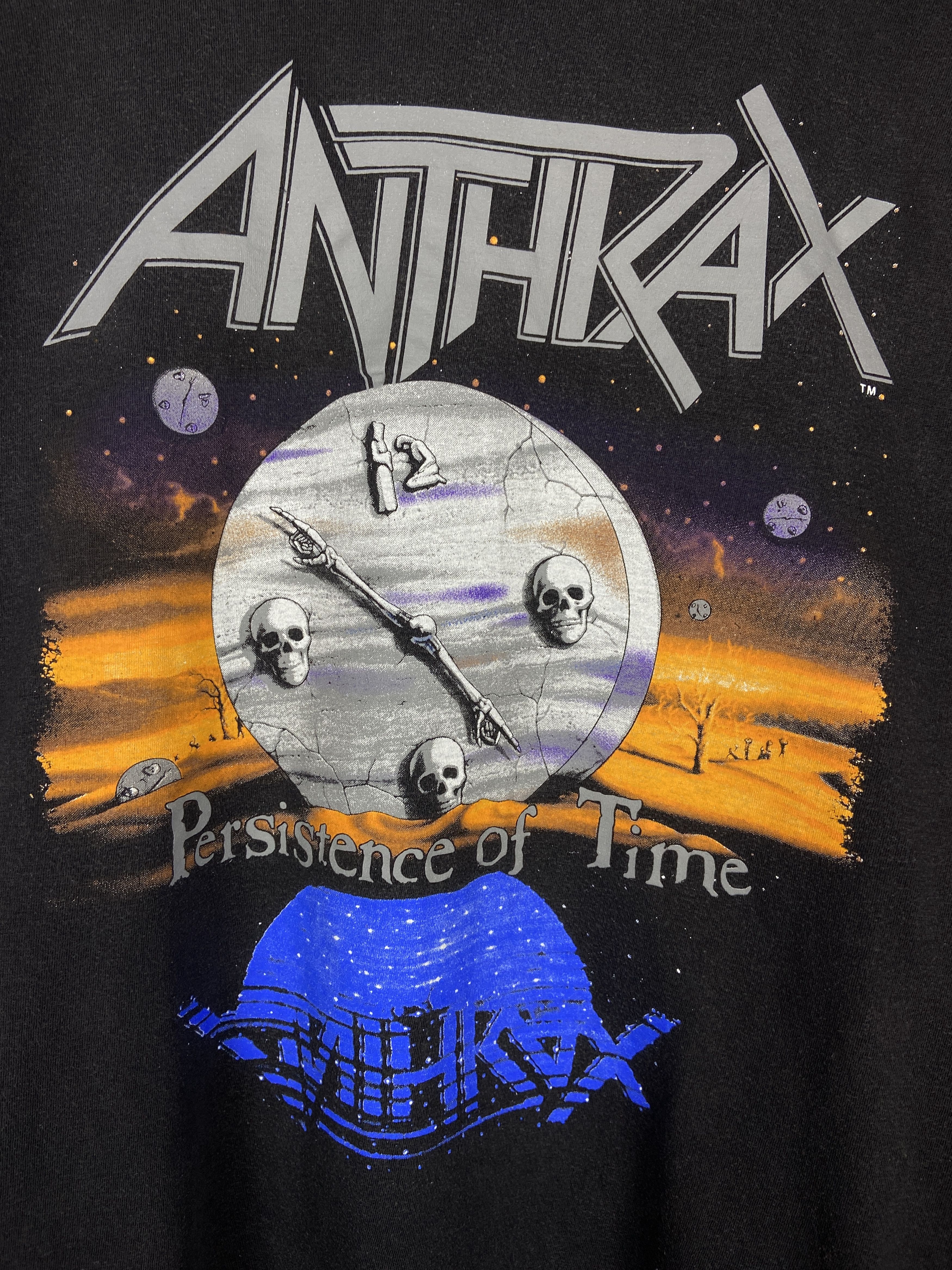 Band Tees 90s Vintage Anthrax Persistence Of Time Tour Graphic T Shirt Size US M / EU 48-50 / 2 - 5 Thumbnail