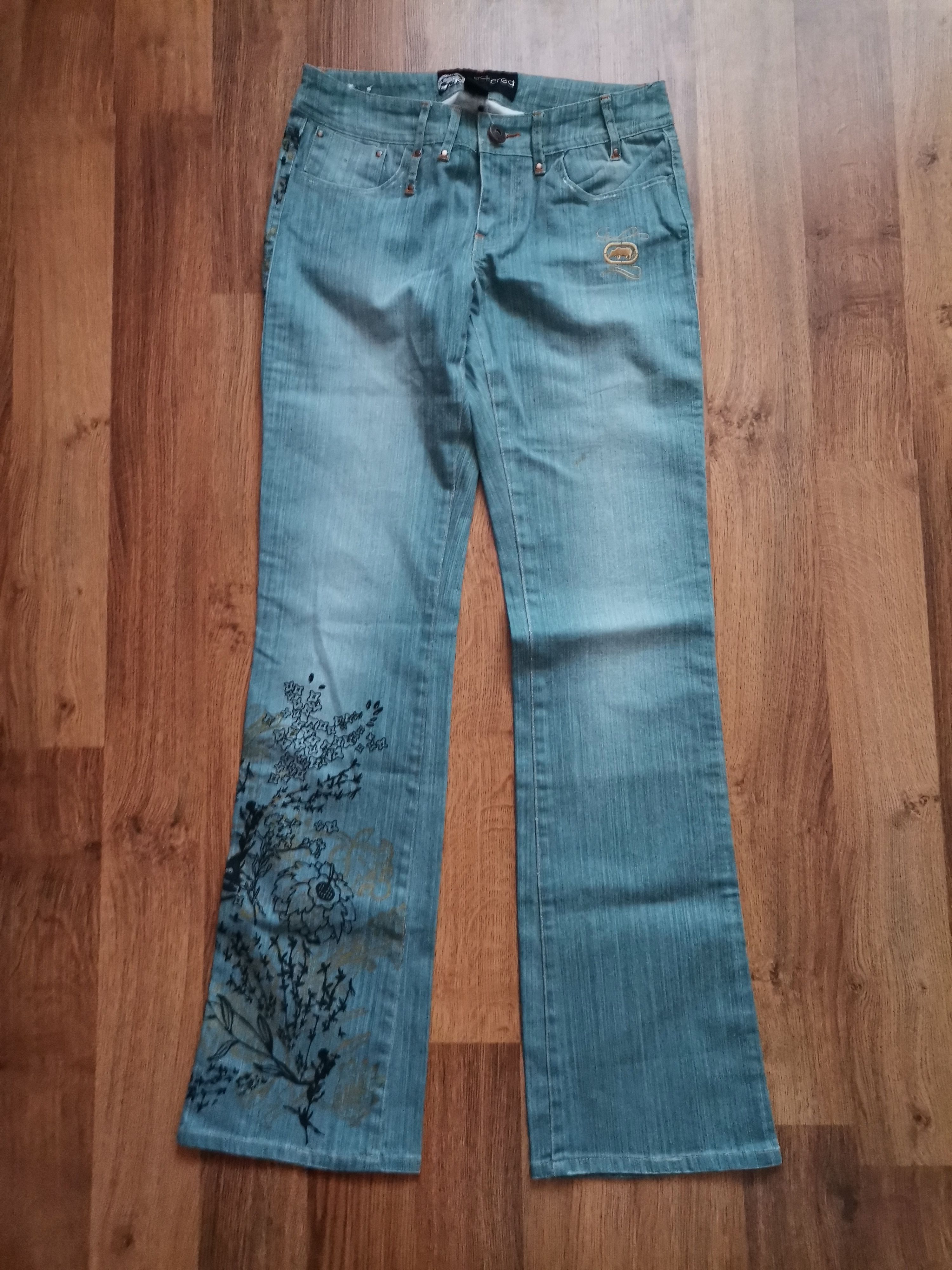 Ecko Unltd. × Vintage Vintage Ecko Red Women's Floral Flared Jeans Size 26" / US 2 / IT 38 - 1 Thumbnail
