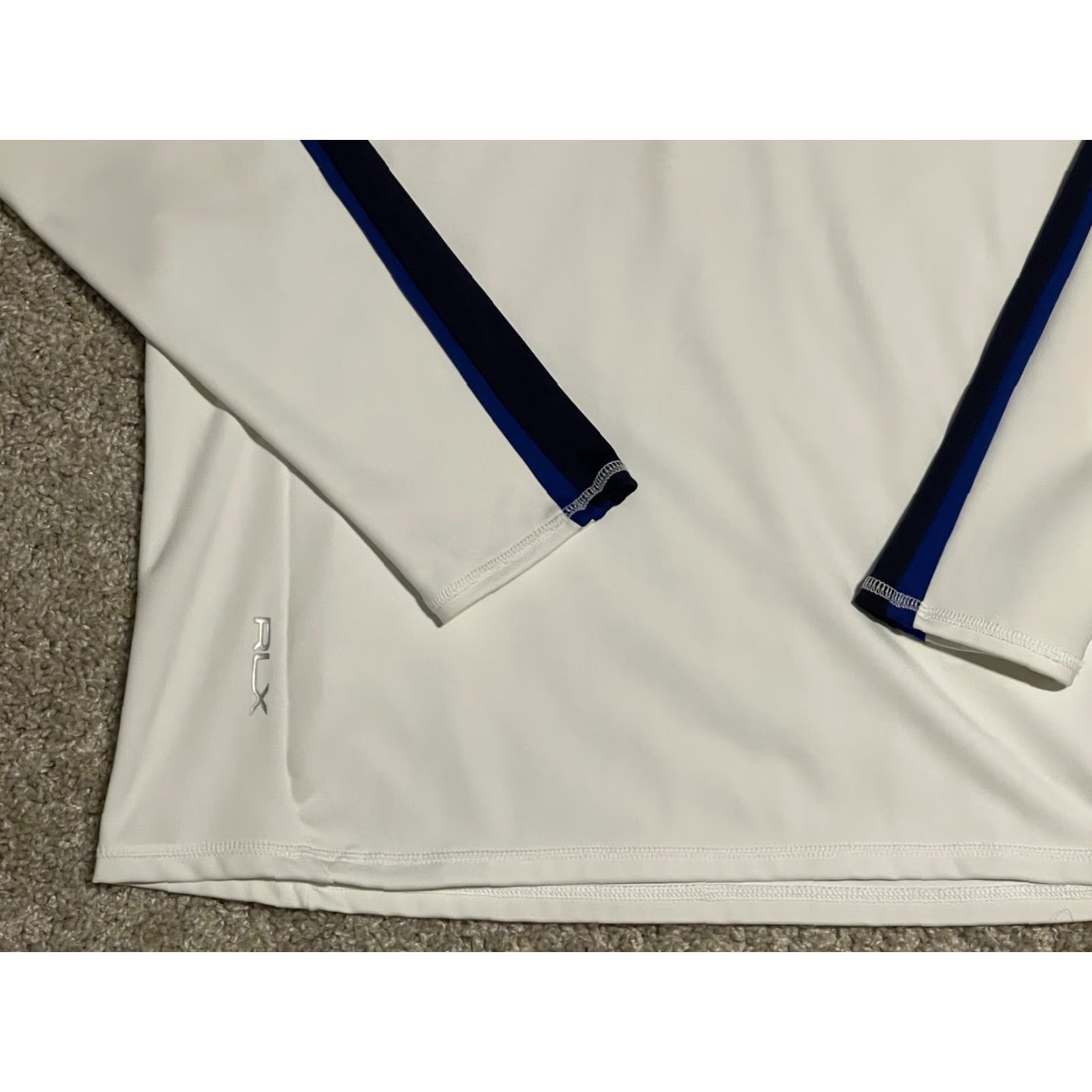RLX Ralph Lauren RLX Ralph Lauren White 1/4 Zip Stretch Pullover Golf Shirt Mens XL Mock Neck Activewear Lightweight Stretch Pullover Size US XL / EU 56 / 4 - 2 Thumbnail
