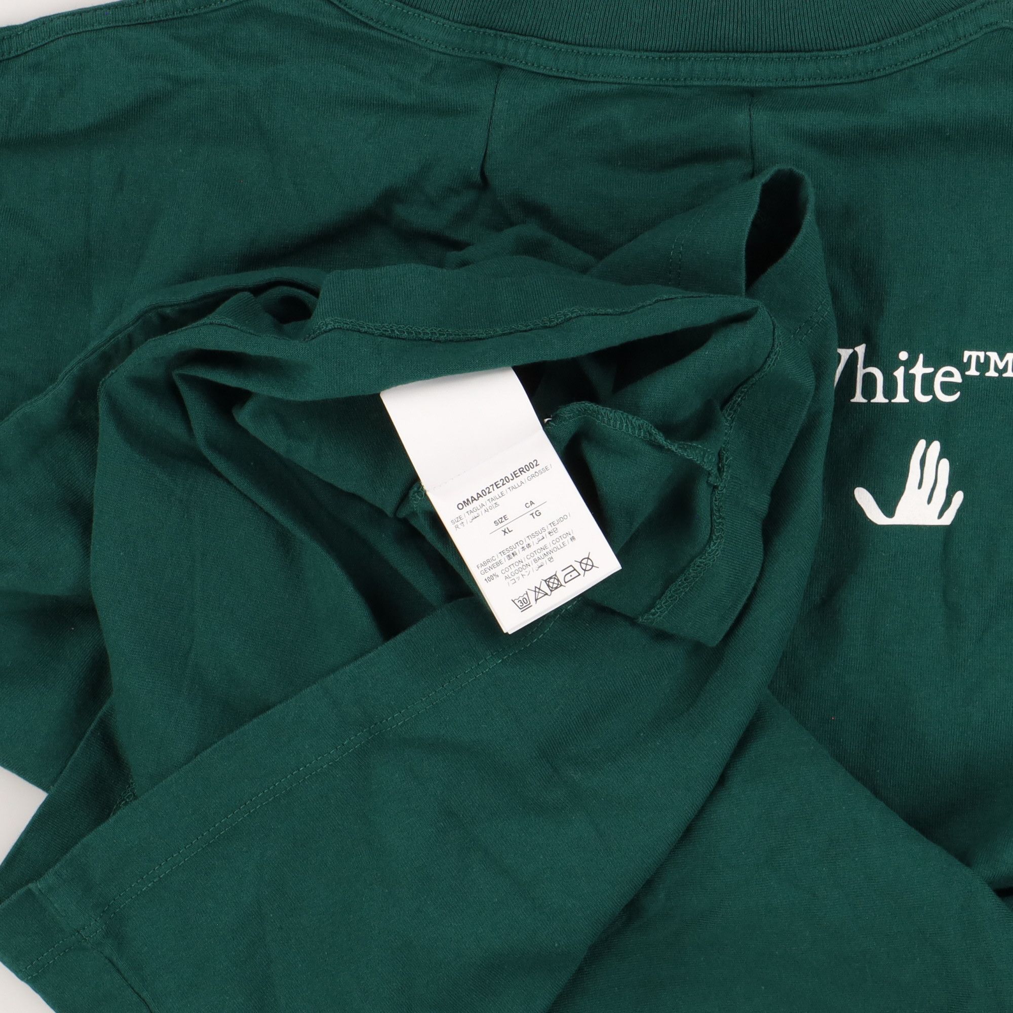 Off-White Green Swimming Man Big Logo T-Shirt Size US XL / EU 56 / 4 - 6 Thumbnail