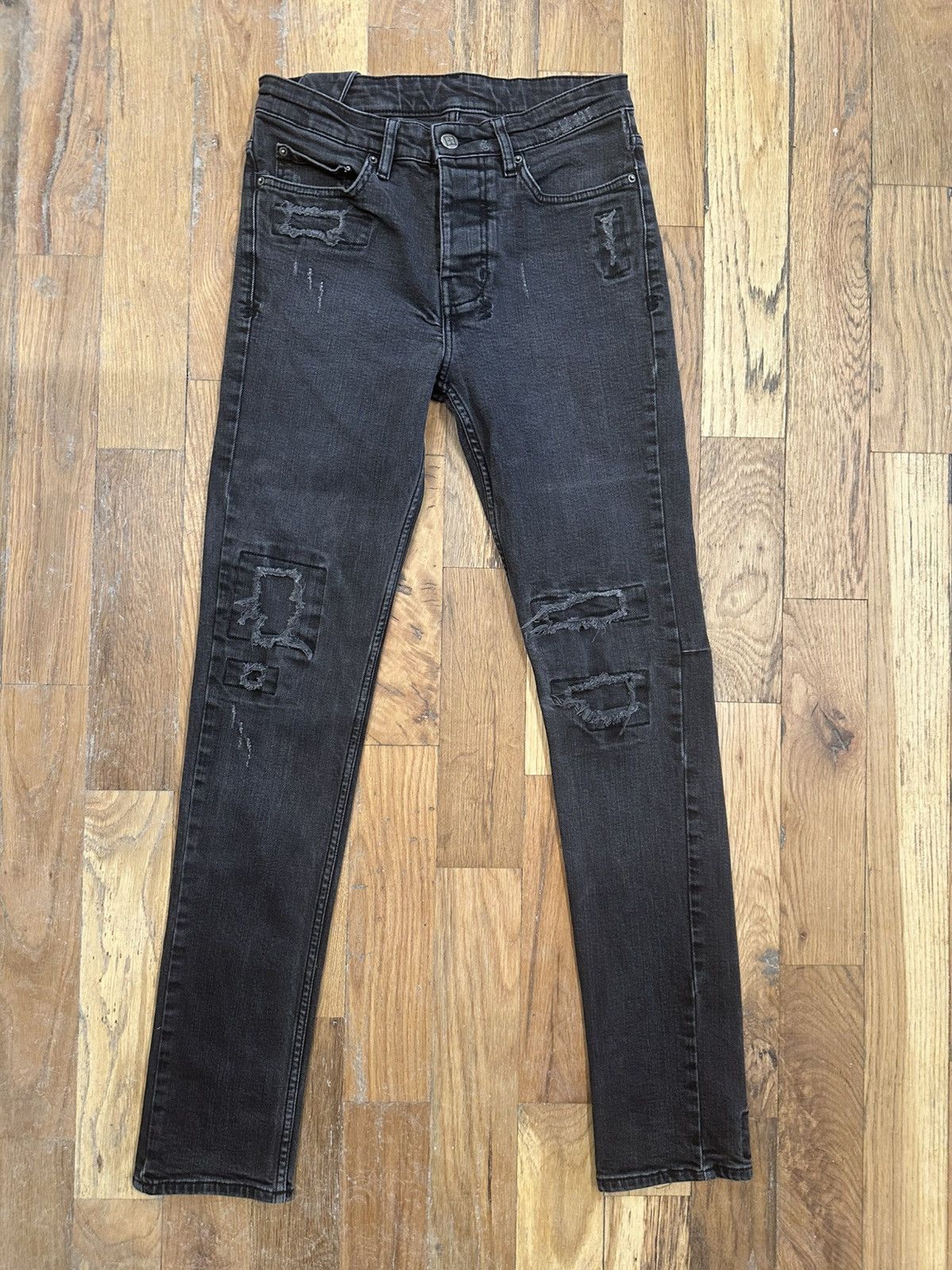 Ksubi Ksubi Distresed Patched Faded Black Denim Jeans Size 29 Size US 29 - 1 Thumbnail