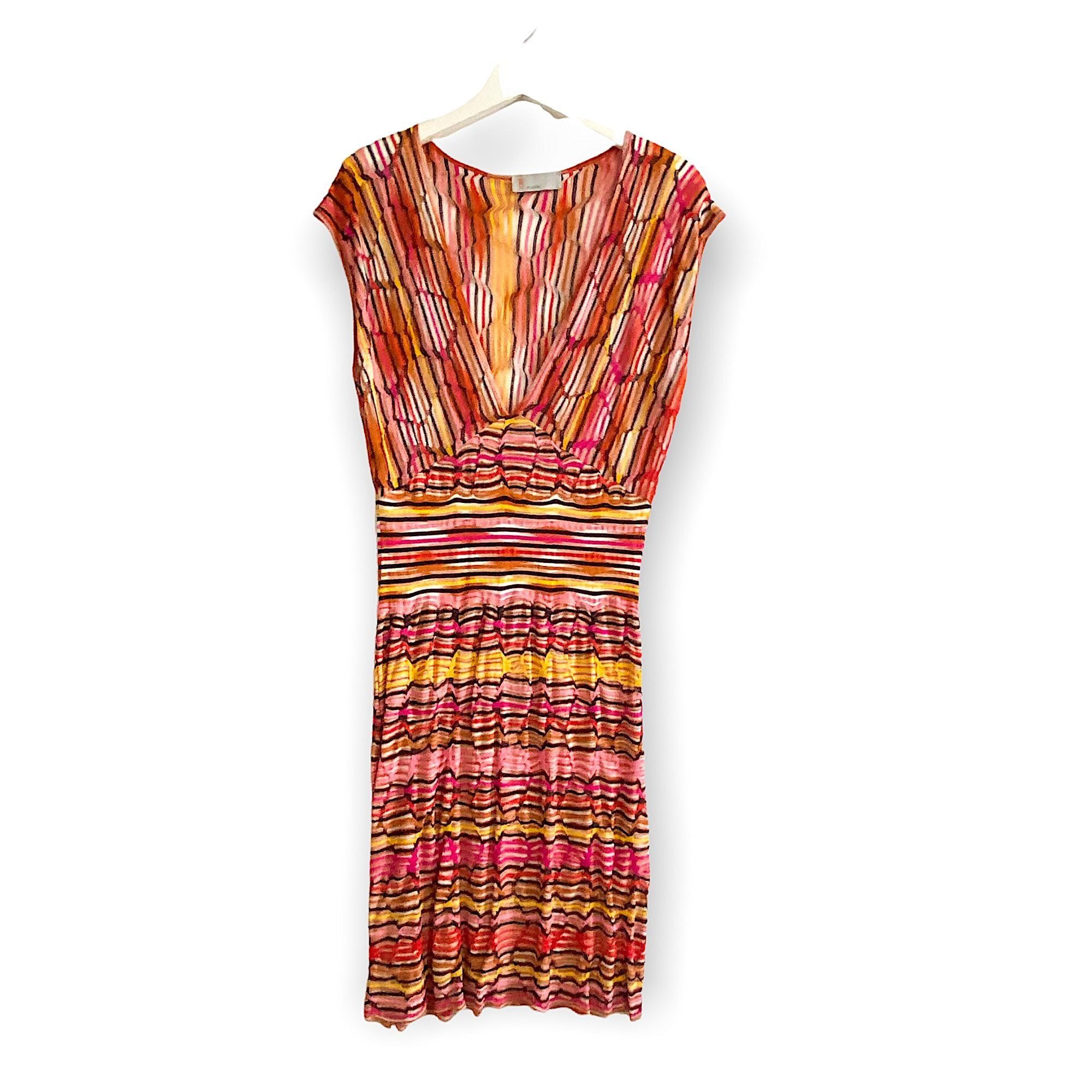 M Missoni Orange/Pink stripe dress size US 10