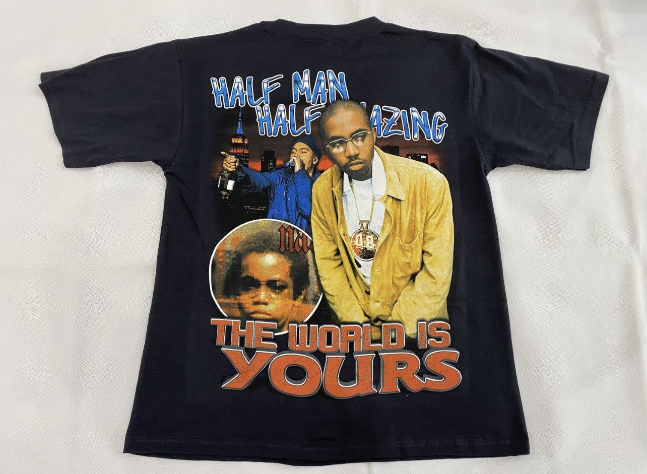 Marino Morwood × Rap Tees Marino Morwood Nas The World Is Yours T-shirt Large Size US L / EU 52-54 / 3 - 6 Thumbnail