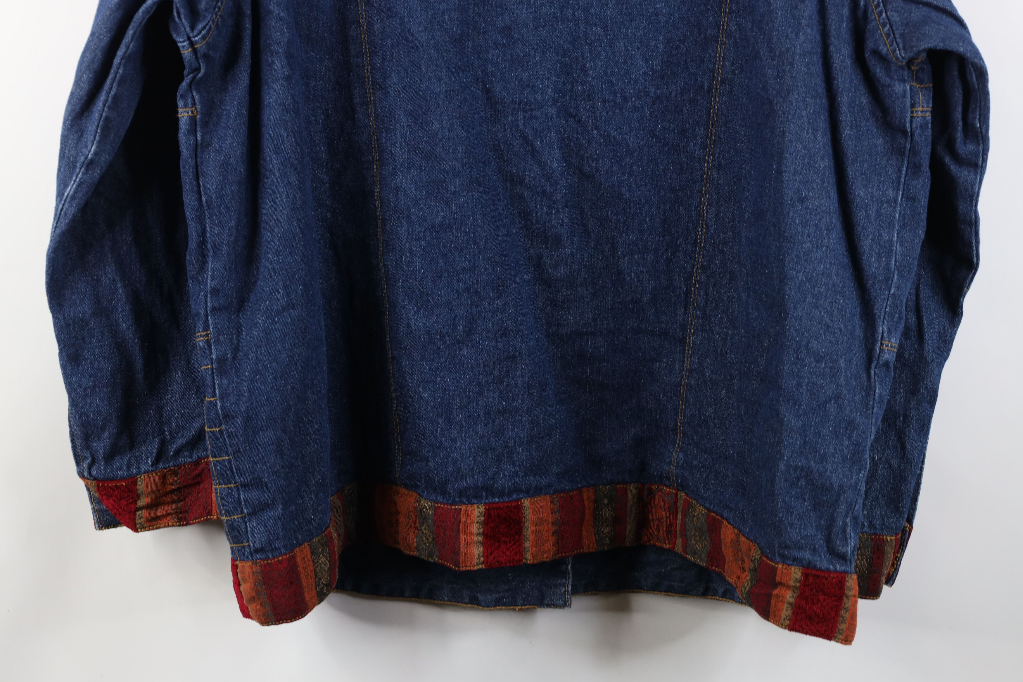 Vintage Vintage 90s Y2K Streetwear Patchwork Denim Shirt Jacket Size L / US 10 / IT 46 - 16 Thumbnail
