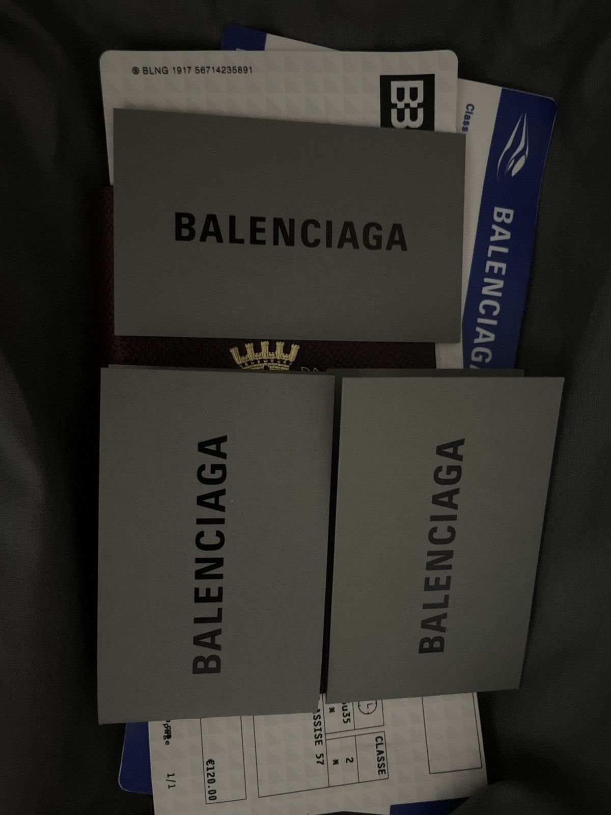 Balenciaga BALENCIAGA PASSPORT LONG WALLET 2 TICKETS IN DARK RED Size ONE SIZE - 7 Thumbnail