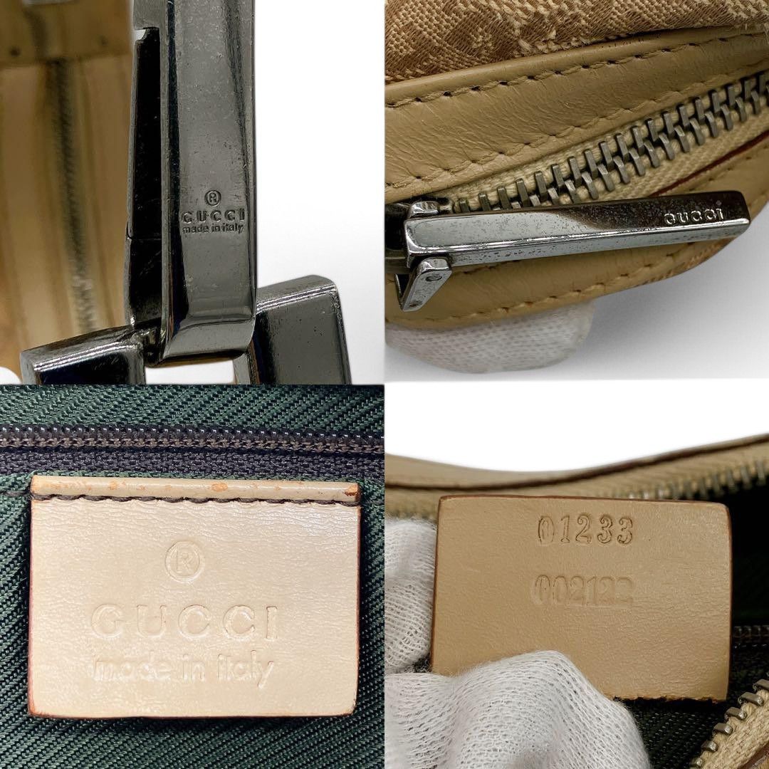 Gucci Gucci - Handbag Beige Leather Shoulder Bag GG Monogram Size ONE SIZE - 8 Thumbnail