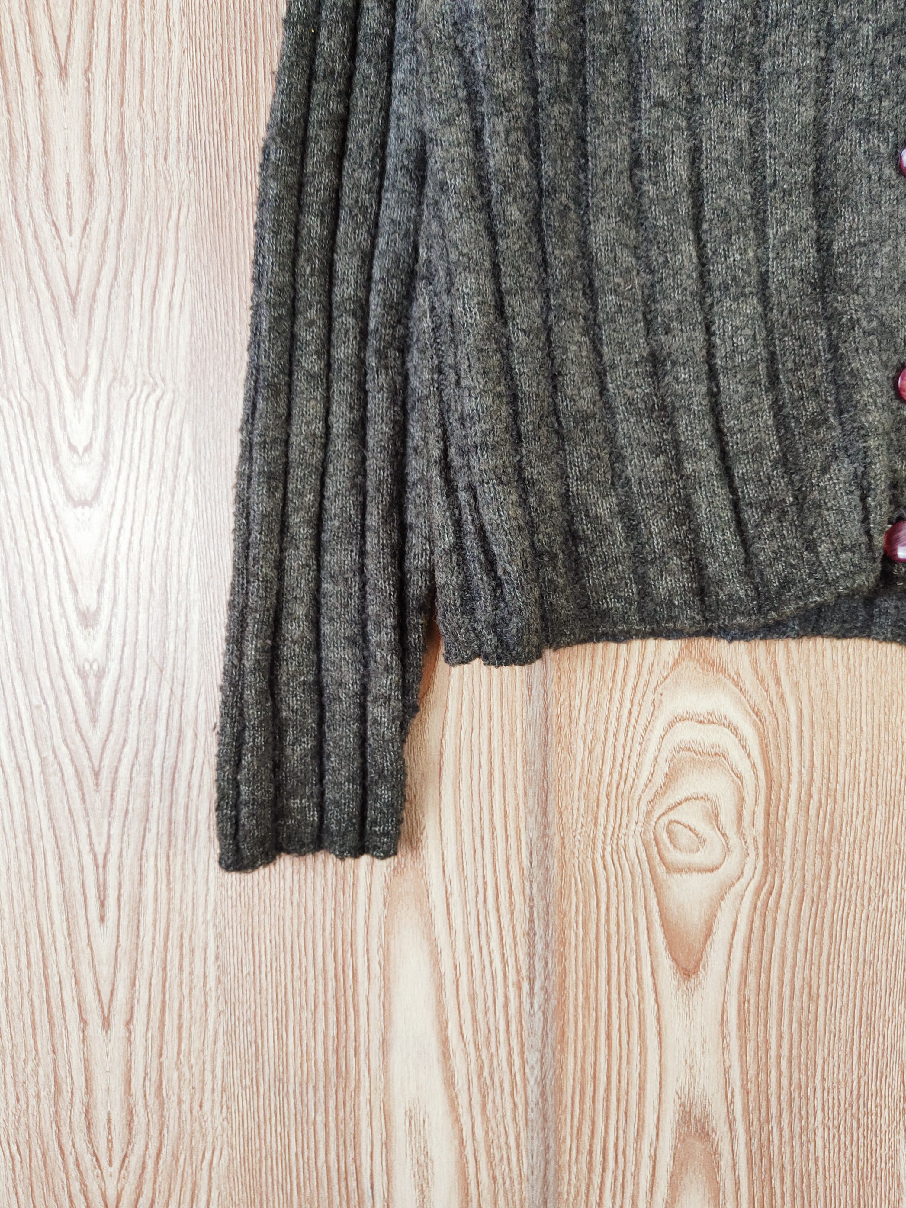 Aran Isles Knitwear × Japanese Brand Bellne Dark Gray Knitwear Cardigan #W587 Size M / US 6-8 / IT 42-44 - 5 Thumbnail