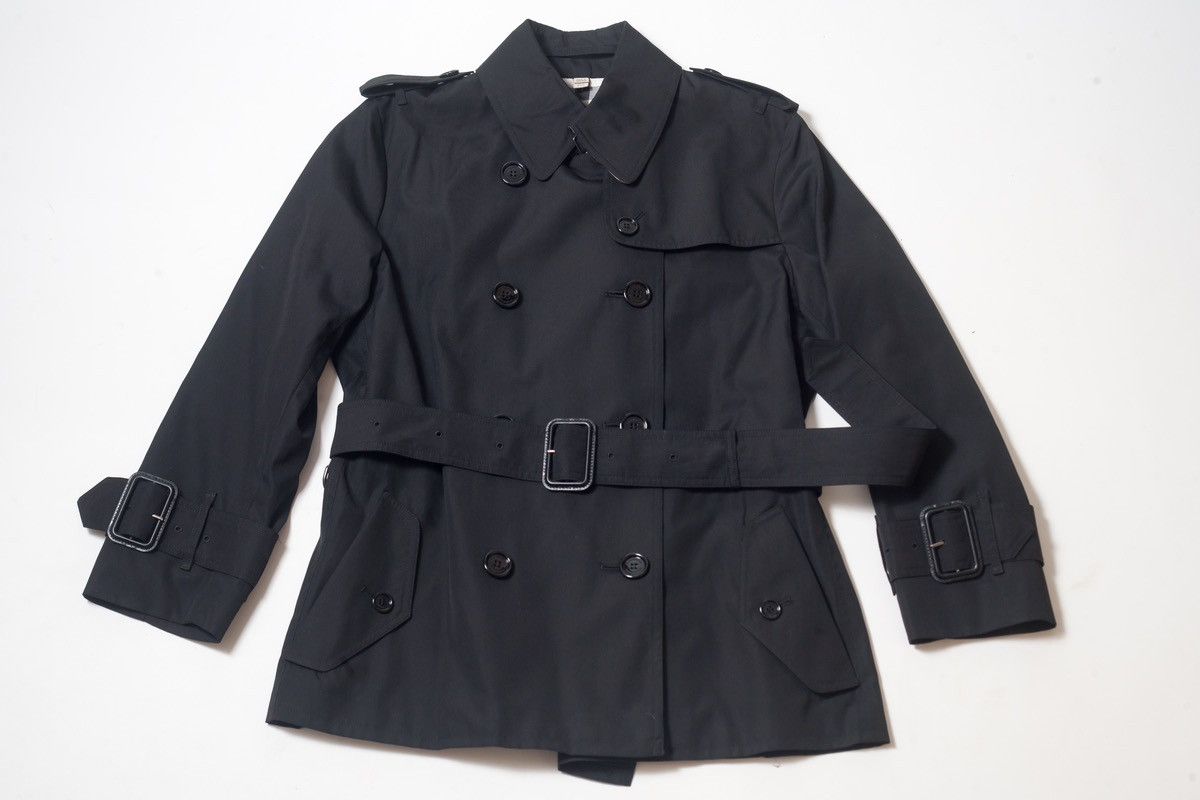 Burberry Burberry Sandringham Short Black Trench Coat Nova Check Size M / US 6-8 / IT 42-44 - 1 Thumbnail