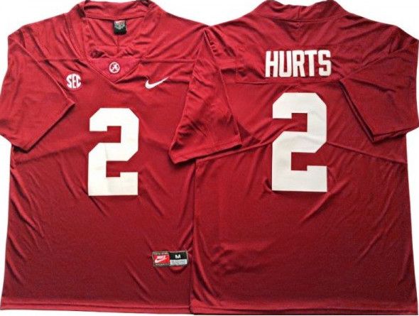 Other Alabama Crimson Tide 2 Jalen Hurts Red Football Jersey Size US M / EU 48-50 / 2 - 3 Thumbnail