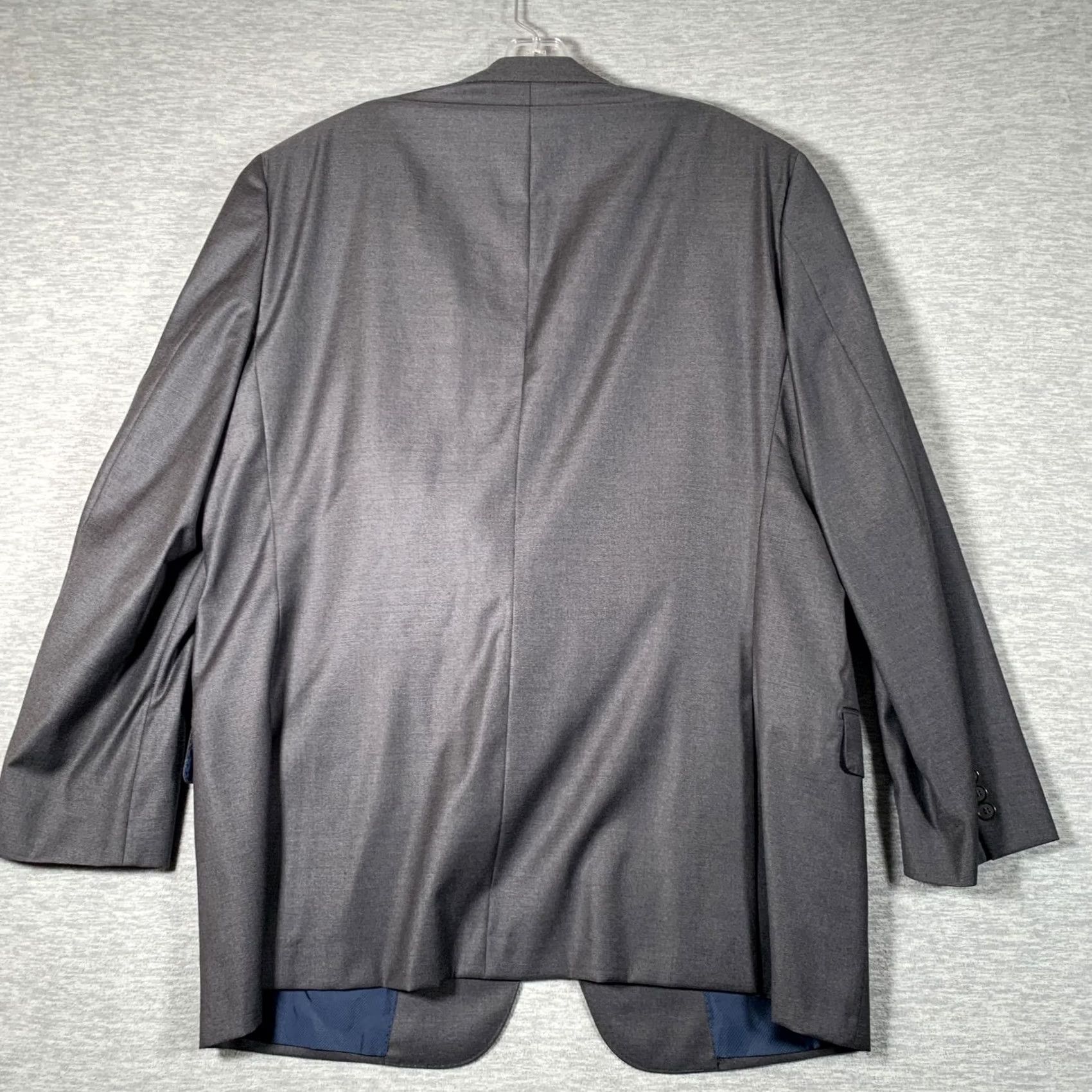 Loro Piana Hickey Freeman Suit Jacket Mens 46 Long Gray Loro Piana Wool Blazer 2 Button Size 46R - 5 Thumbnail