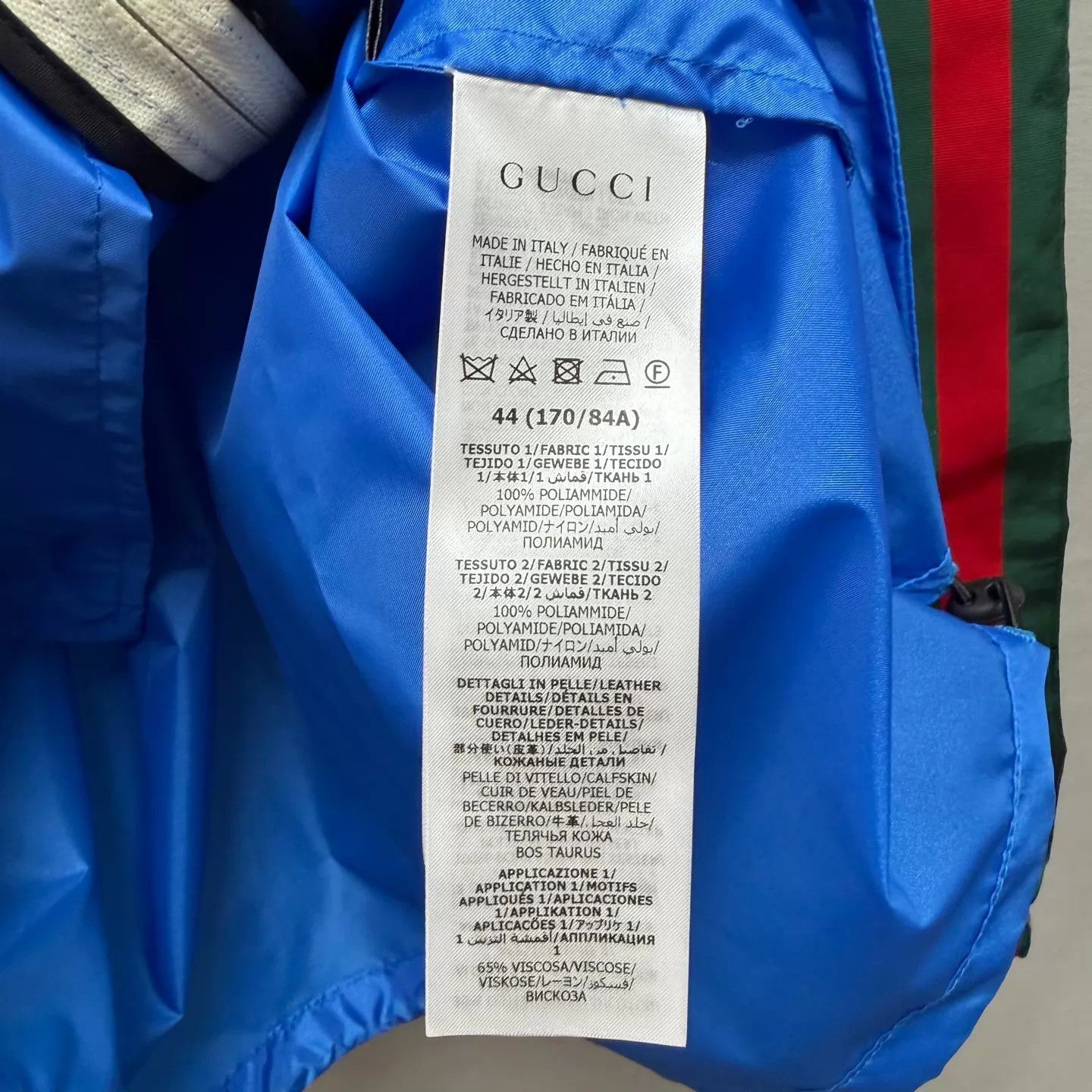 Gucci Gucci Black & Blue Logo Jacket 44 (99 New, Worn Once) Size US S / EU 44-46 / 1 - 6 Thumbnail