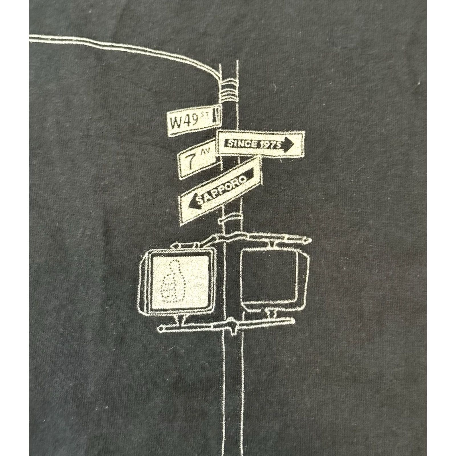 Gildan VINTAGE Sapporo New York City T-Shirt Gildan Ultra Cotton Unisex Black 2000s Large Crew Neck Short Sleeve City Food Japan USA Logo Graphic Print Size US L / EU 52-54 / 3 - 6 Thumbnail