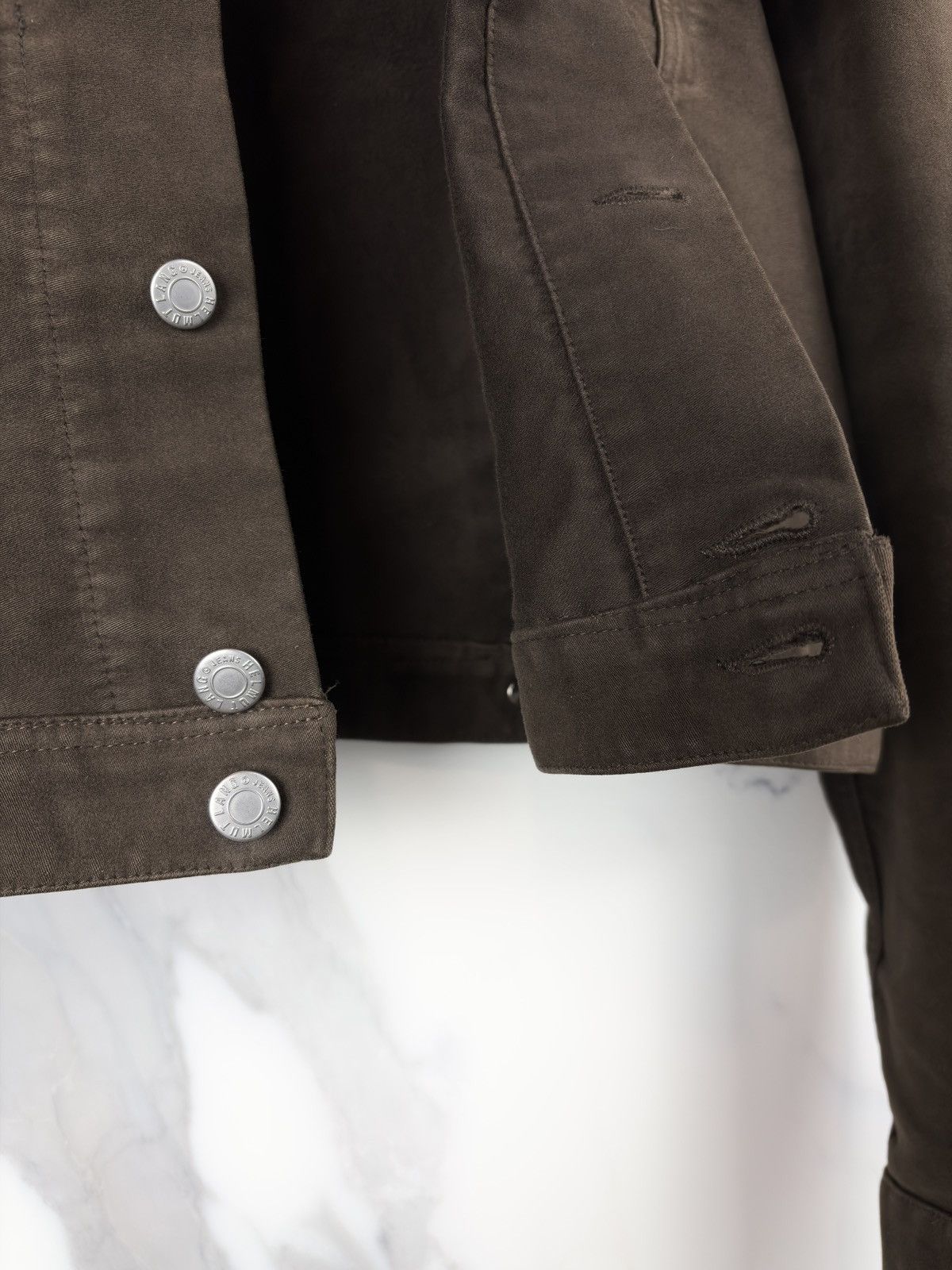 Helmut Lang SS99 Helmut Lang Vintage Moleskin 2 Pocket Trucker Jacket Size US S / EU 44-46 / 1 - 4 Thumbnail