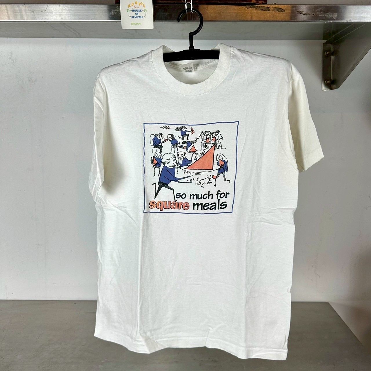 Fruit Of The Loom × Vintage Vintage 90s So Much For Square Meals Humor Art Large T-shirt Size US L / EU 52-54 / 3 - 1 Thumbnail