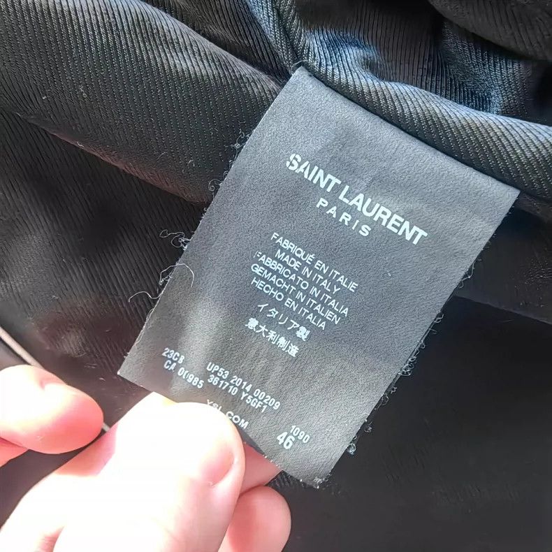 Yves Saint Laurent saint laurent 14ss black and white used leather jacket 2501 Size US S / EU 44-46 / 1 - 4 Thumbnail