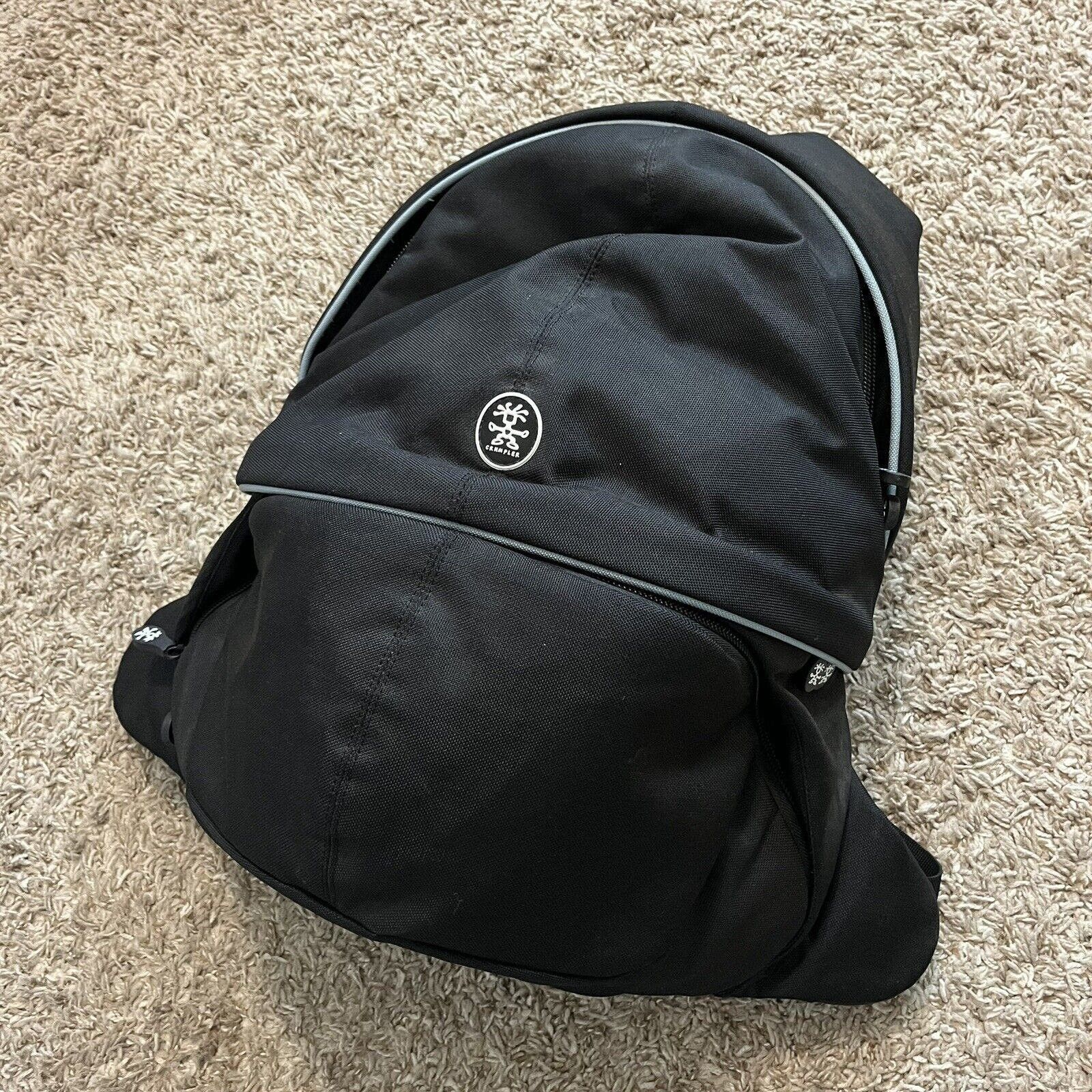 image of Crumpler The Warm Shower Ripstop Nylon Huge Camera Laptop Backpack in Black, Men's