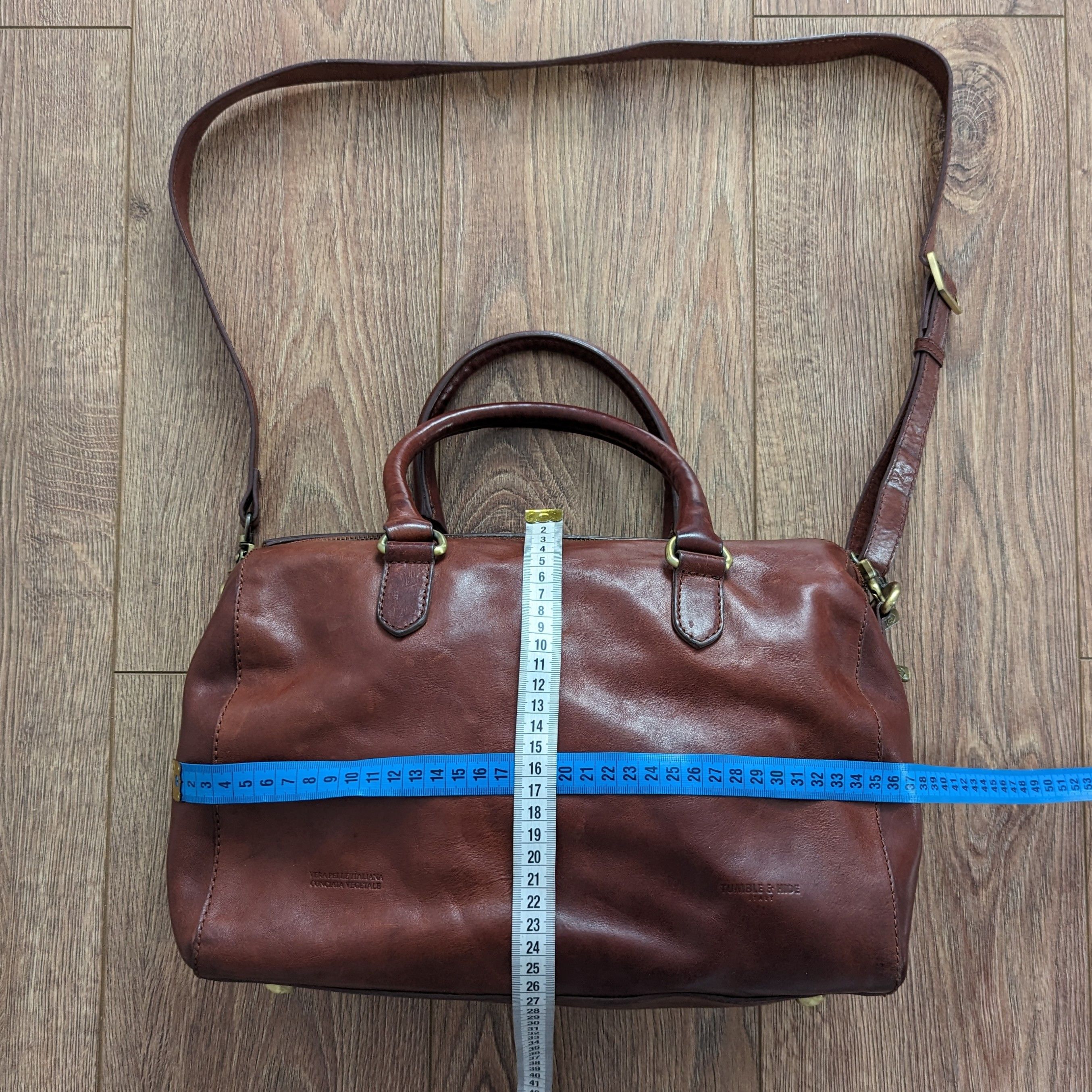 Genuine Leather Tumble & Hide Bag Genuine Italian Vegetable Tanned Leather Size ONE SIZE - 18 Thumbnail