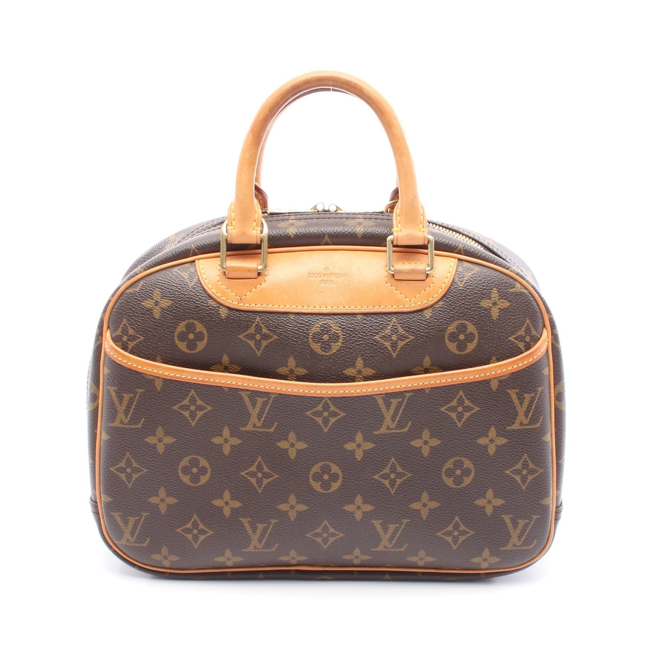 Louis Vuitton Louis Vuitton Trouville Monogram Handbag Leather Brown Size ONE SIZE - 1 Thumbnail